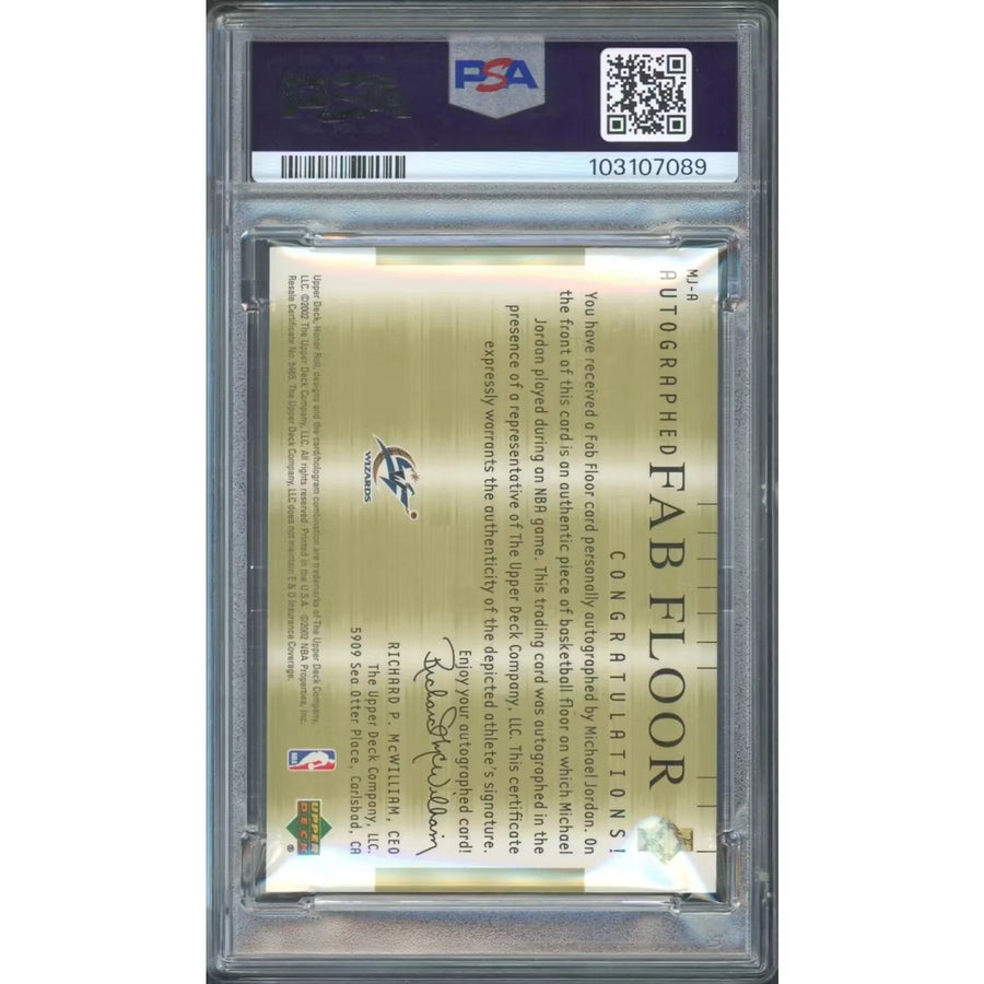 Michael Jordan Signed 2001 Upper Deck Honor Roll Card | Fab Floor Autograph