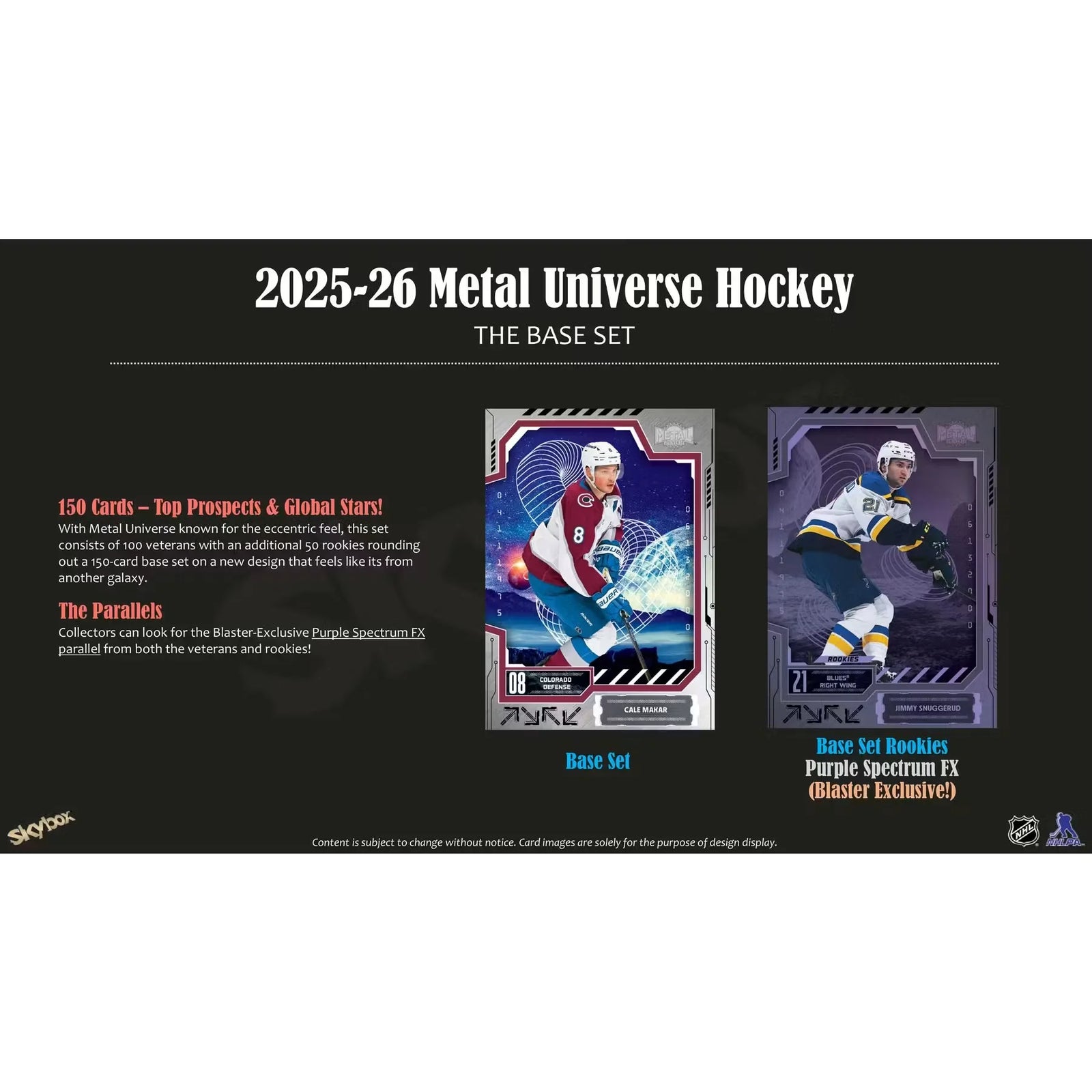 2025 26 Upper Deck Skybox Metal Universe Hockey Blaster Box