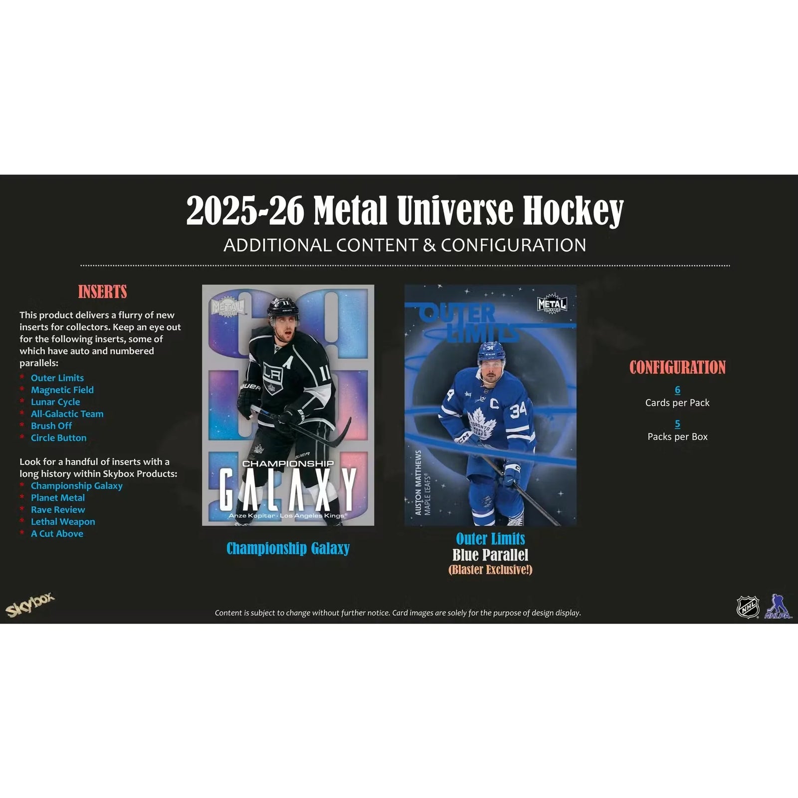 2025 26 Upper Deck Skybox Metal Universe Hockey Blaster Box