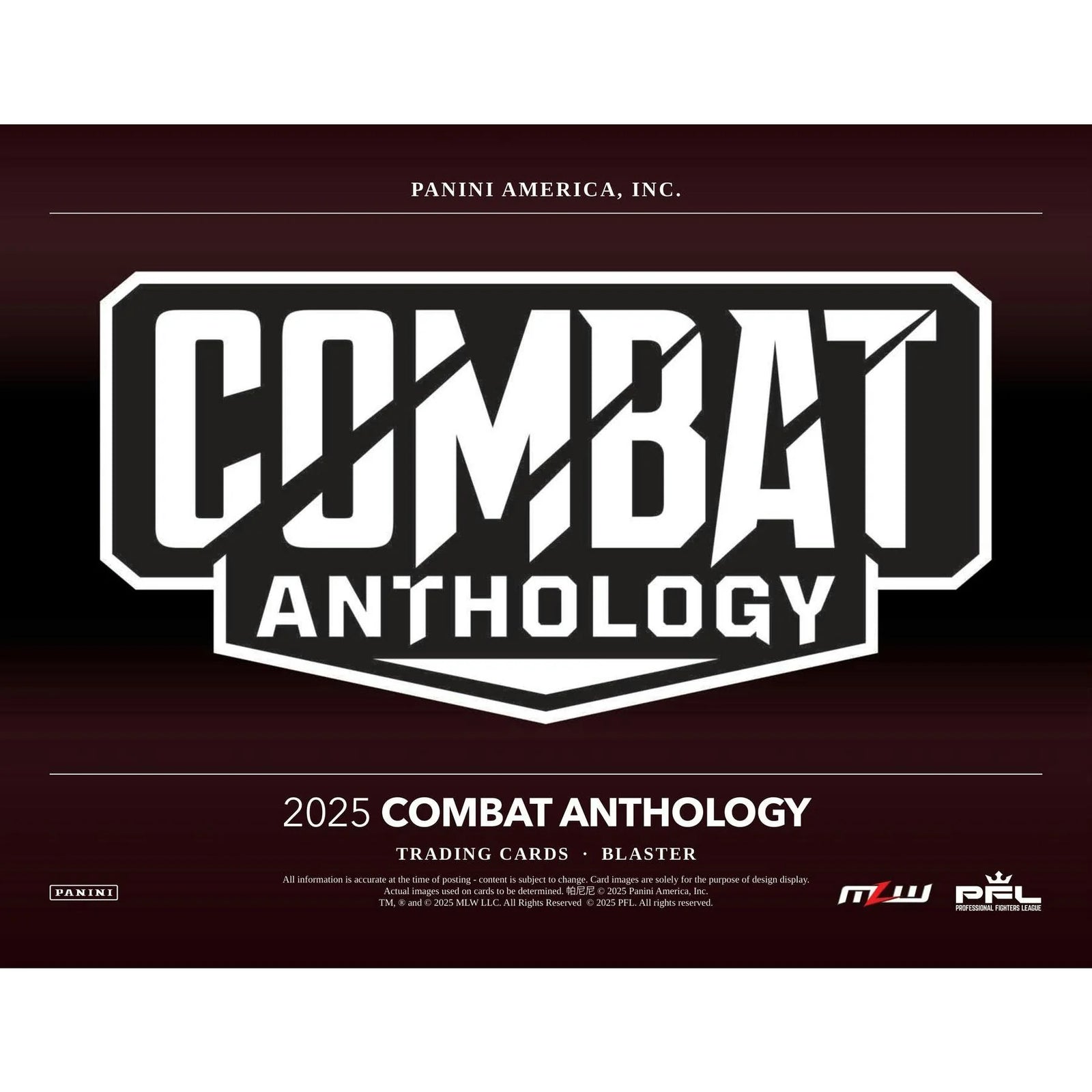 DRAFT - 2025 Panini Combat Anthology Blaster Box | MMA Card Set
