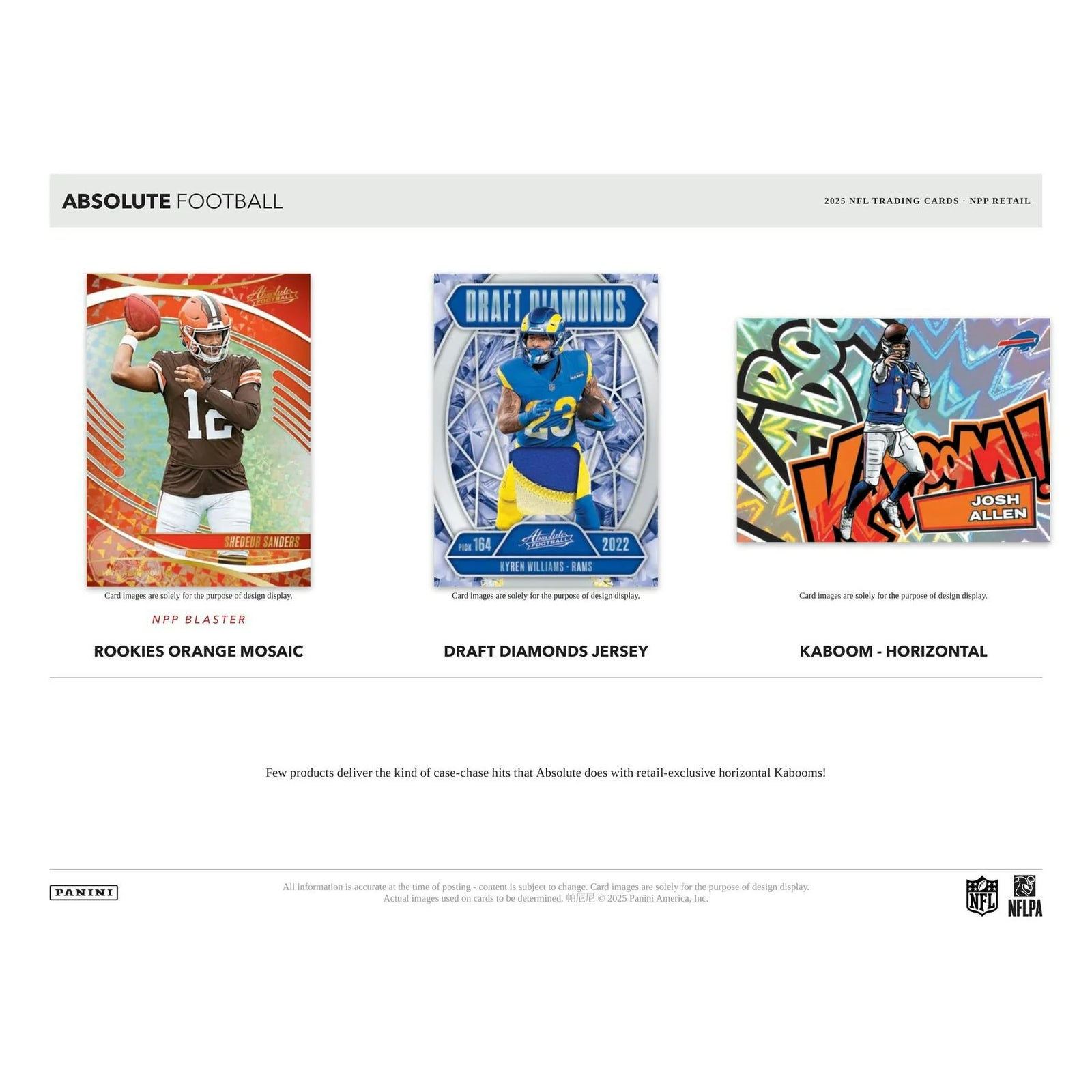 DRAFT - 2025 Panini Absolute Football Mega Box (Black Parallels!) $49.95 Add to Cart
