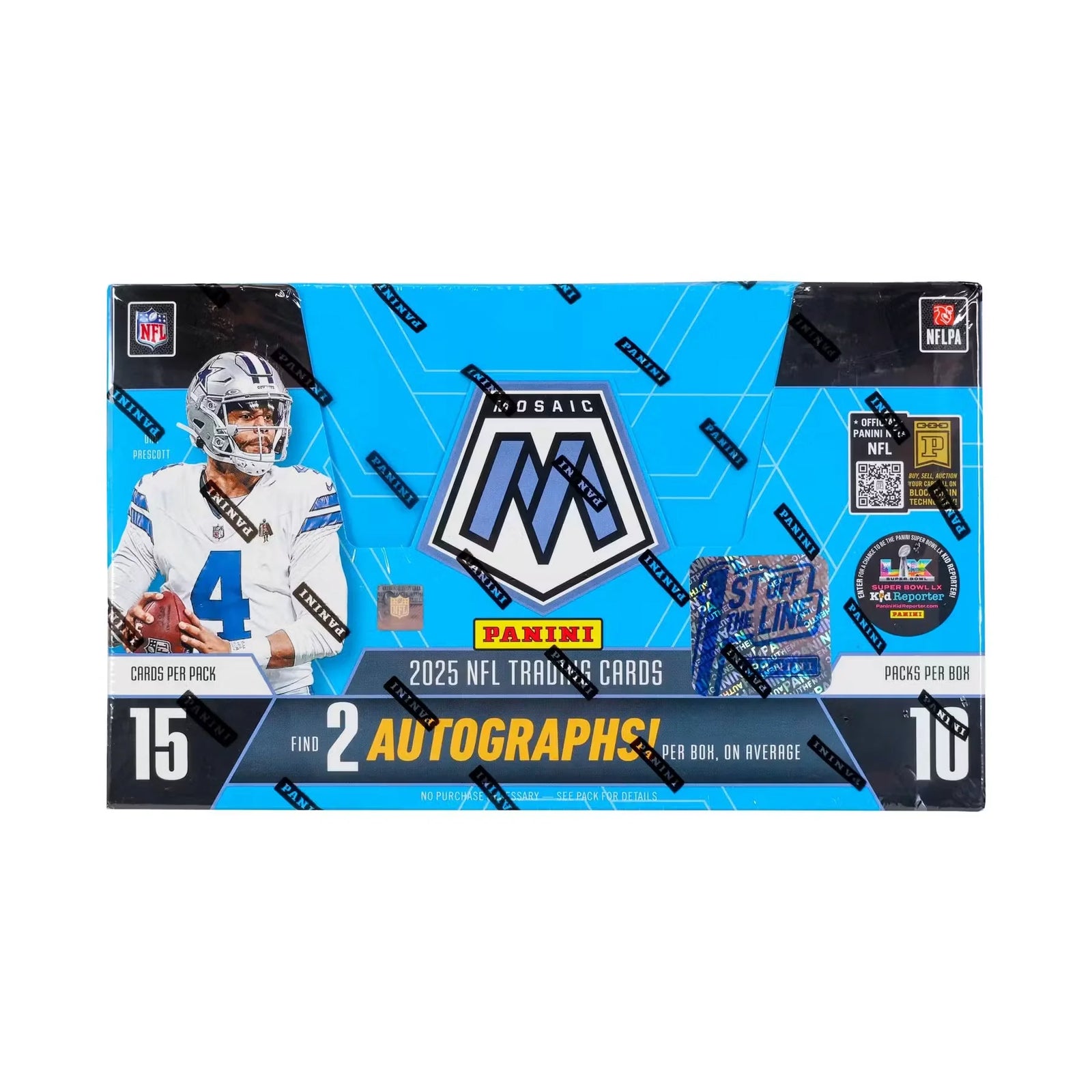 2025 Panini Mosaic Football FOTL Hobby Box | 2 Autos, 5 Silver Prizms (Ships Sealed Only)