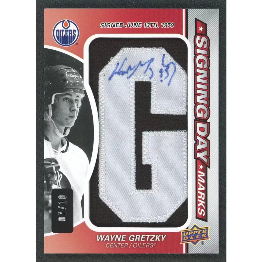 Wayne Gretzky Signed Trading Card | 2022-23 UD SP Game Used