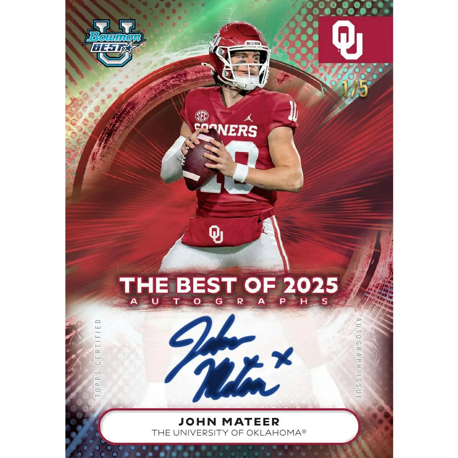 DRAFT - 2025 Bowman University Best Football Hobby Box $299.95 Add to Cart