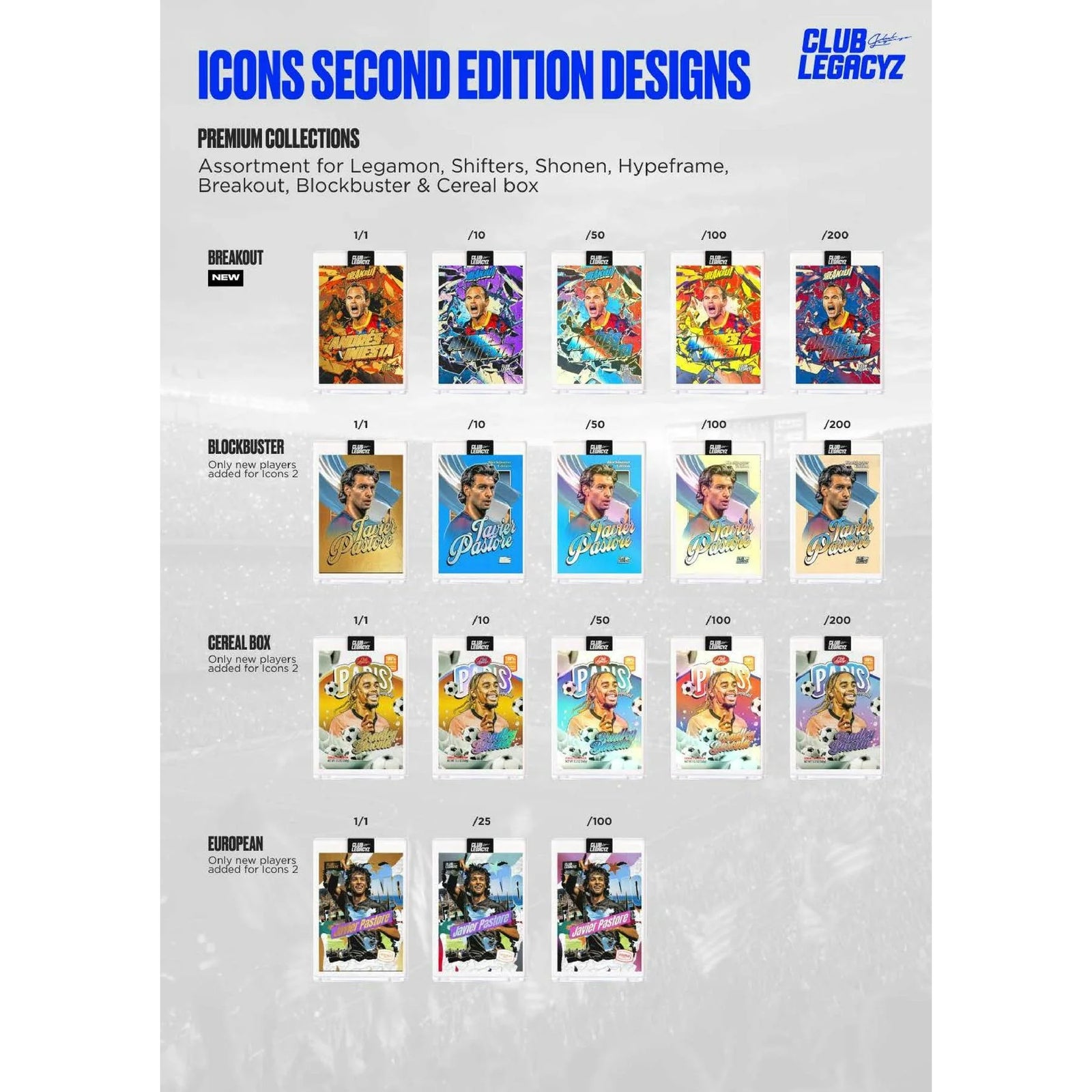 DRAFT - 2025 Club Legacyz Icons Soccer Second Edition Hobby Box