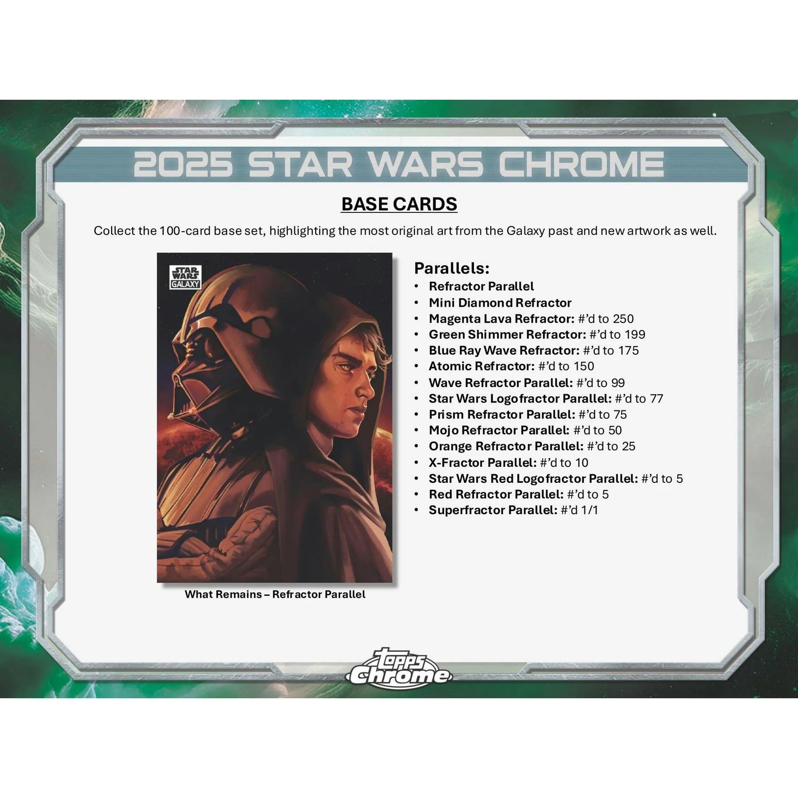 DRAFT - 2025 Topps Star Wars Chrome Galaxy Hobby Box