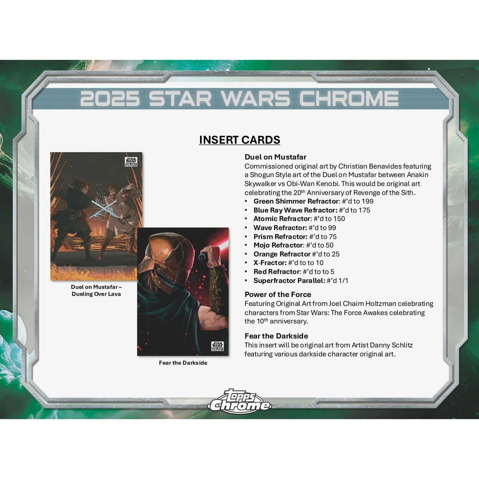 DRAFT - 2025 Topps Star Wars Chrome Galaxy Hobby 12-Box Case