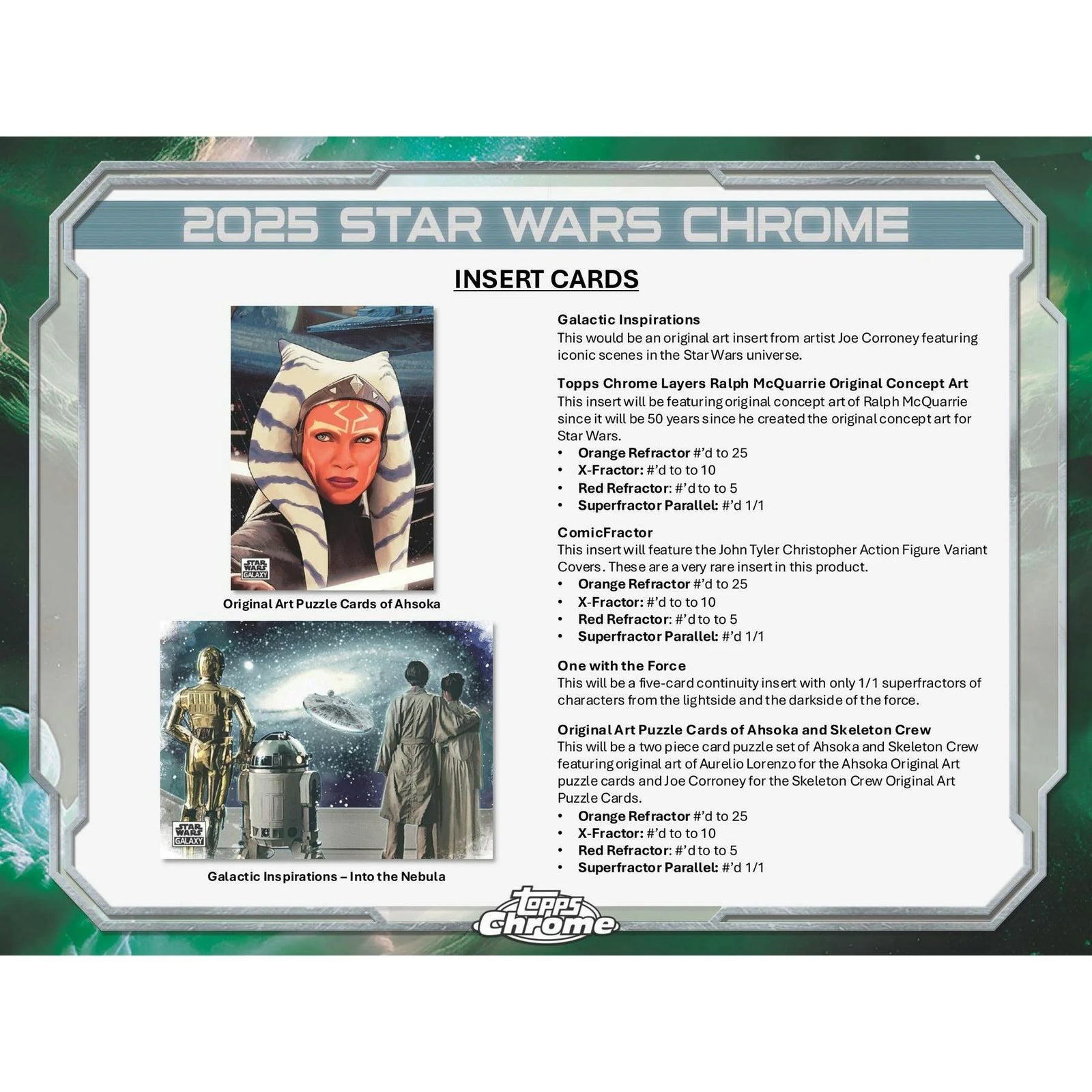 DRAFT - 2025 Topps Star Wars Chrome Galaxy Hobby 12-Box Case