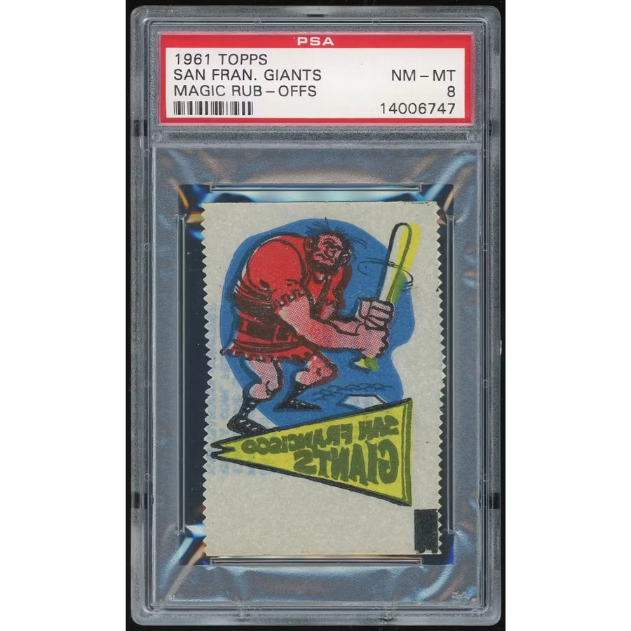 1961 Topps Magic Rub-Offs San Francisco Giants | PSA 8