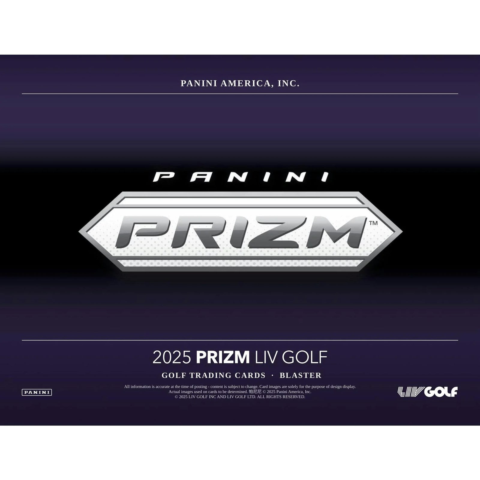 DRAFT - 2025 Panini Prizm LIV Golf Blaster 20-Box Case | 20 Boxes