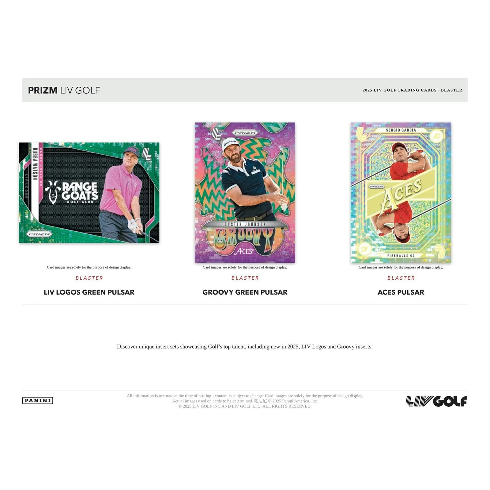 DRAFT - 2025 Panini Prizm LIV Golf Blaster 20-Box Case | 20 Boxes