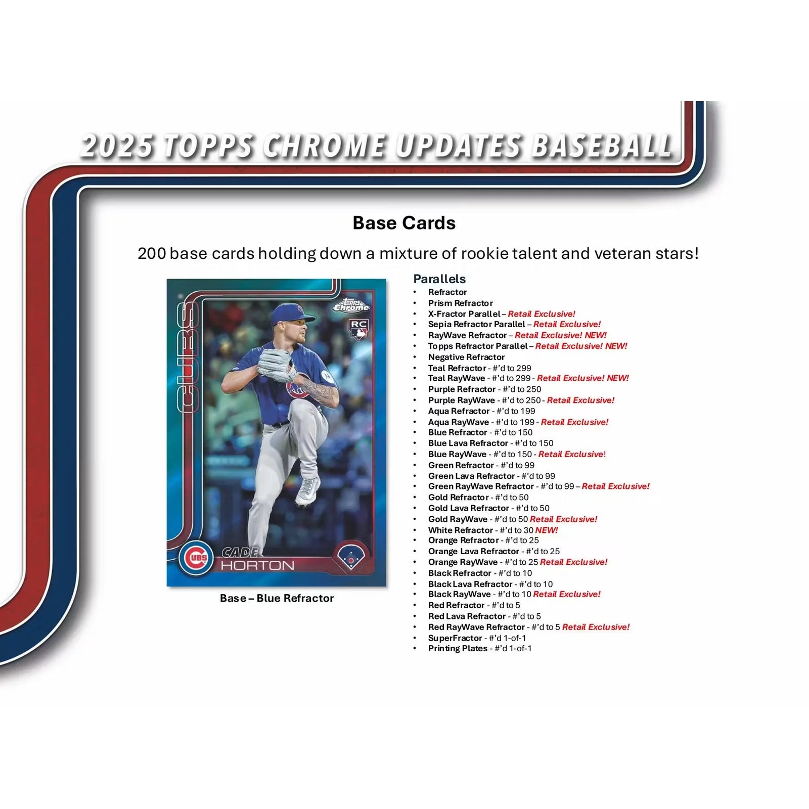 2025 Topps Chrome Update Series Baseball Blaster Box (Ships Sealed Only) - D
