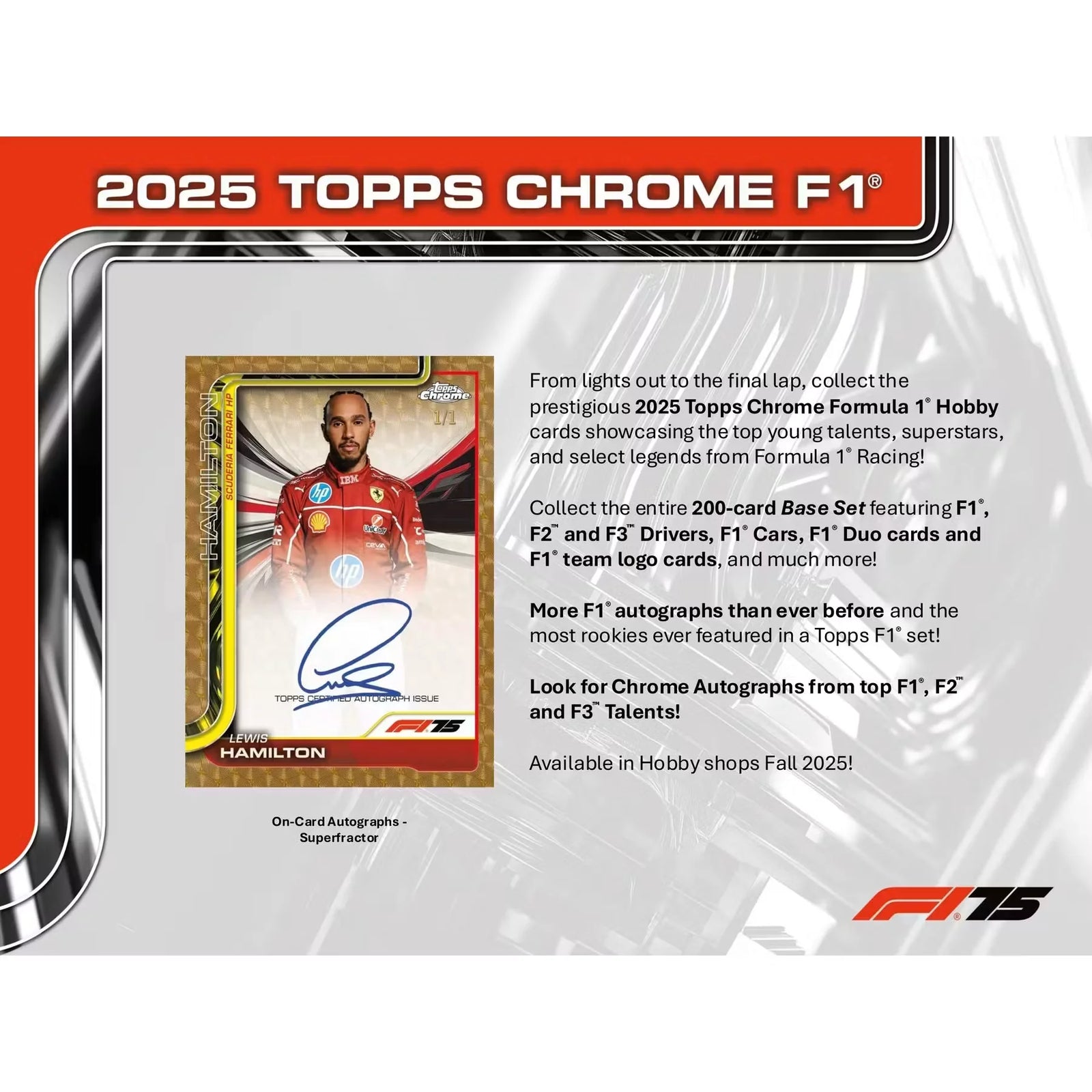 2025 Topps Chrome F1 Formula 1 Hobby Box