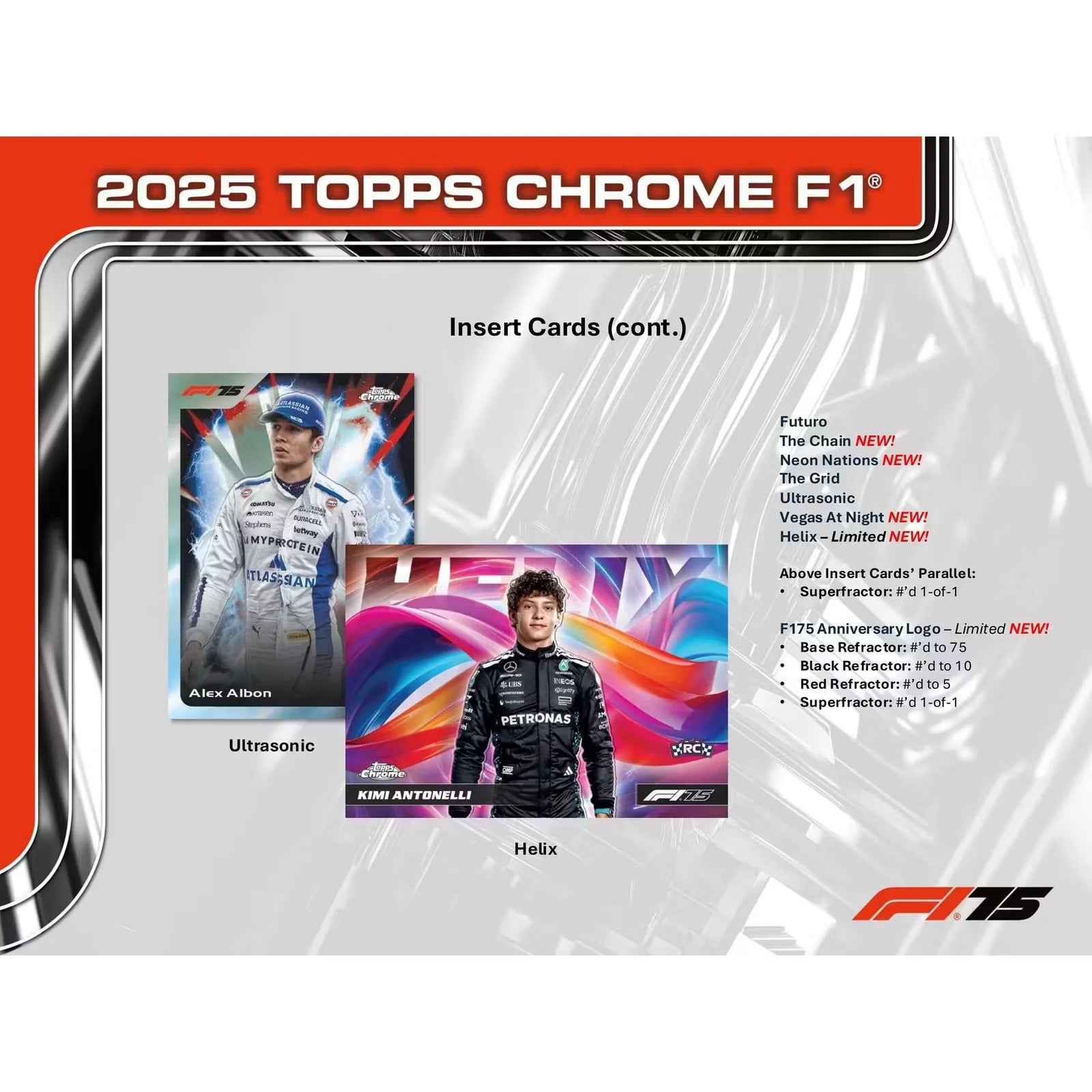 2025 Topps Chrome F1 Formula 1 Hobby Box