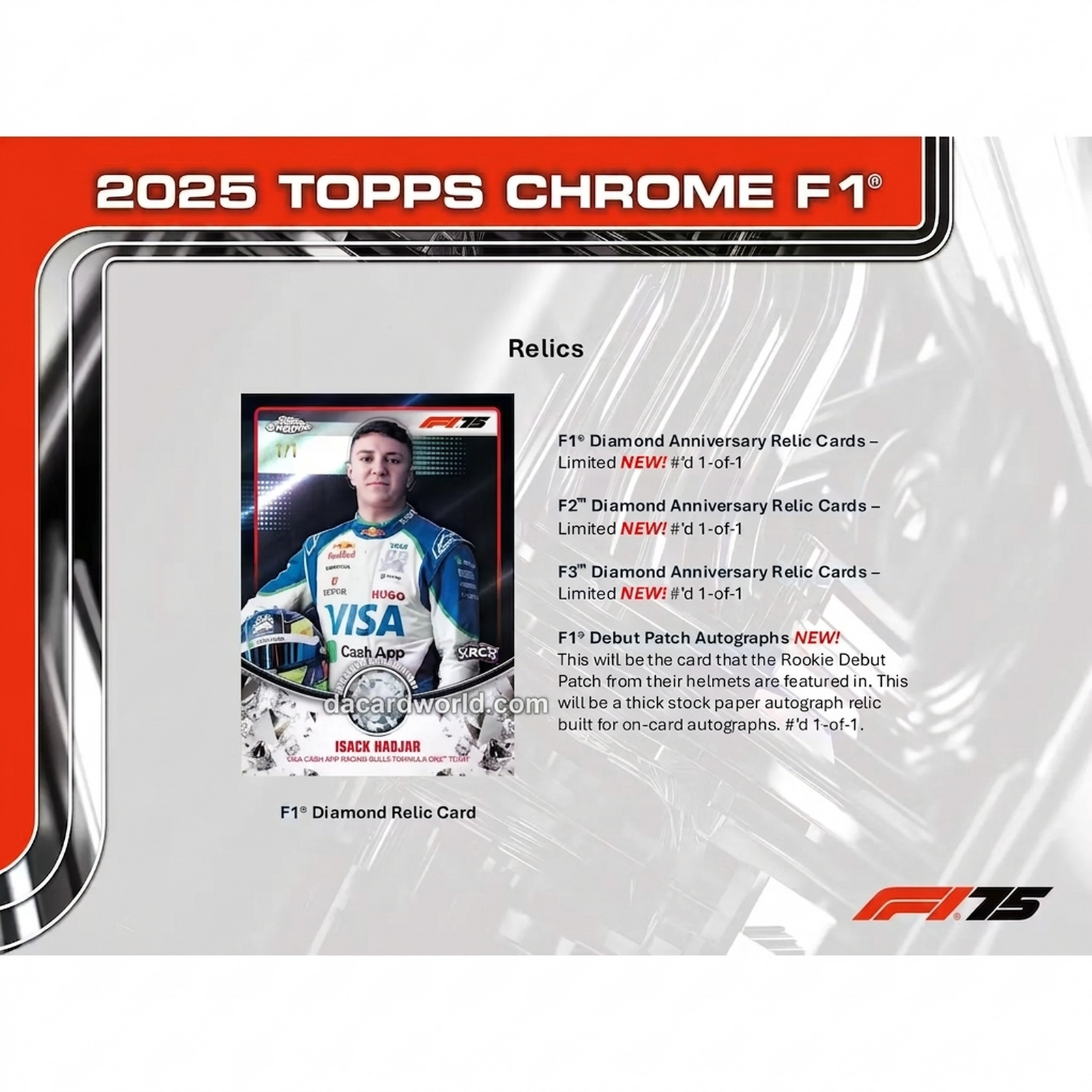 2025 Topps Chrome F1 Formula 1 Hobby Box