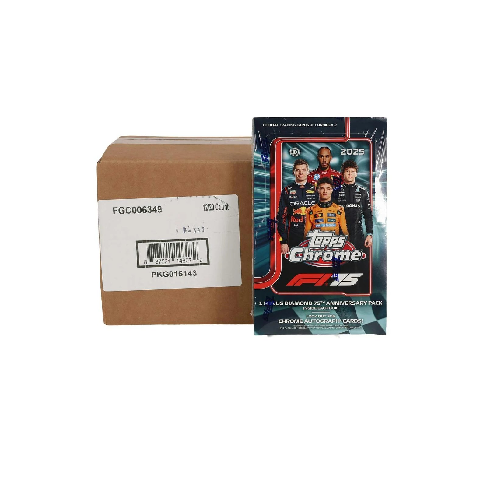 DRAFT - 2025 Topps Chrome F1 Formula 1 Hobby 12-Box Case | dacardworld:BVBN0PFQOL