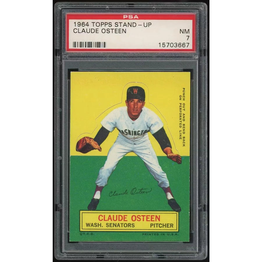 Claude Osteen 1964 Topps Stand Up Card | PSA 7