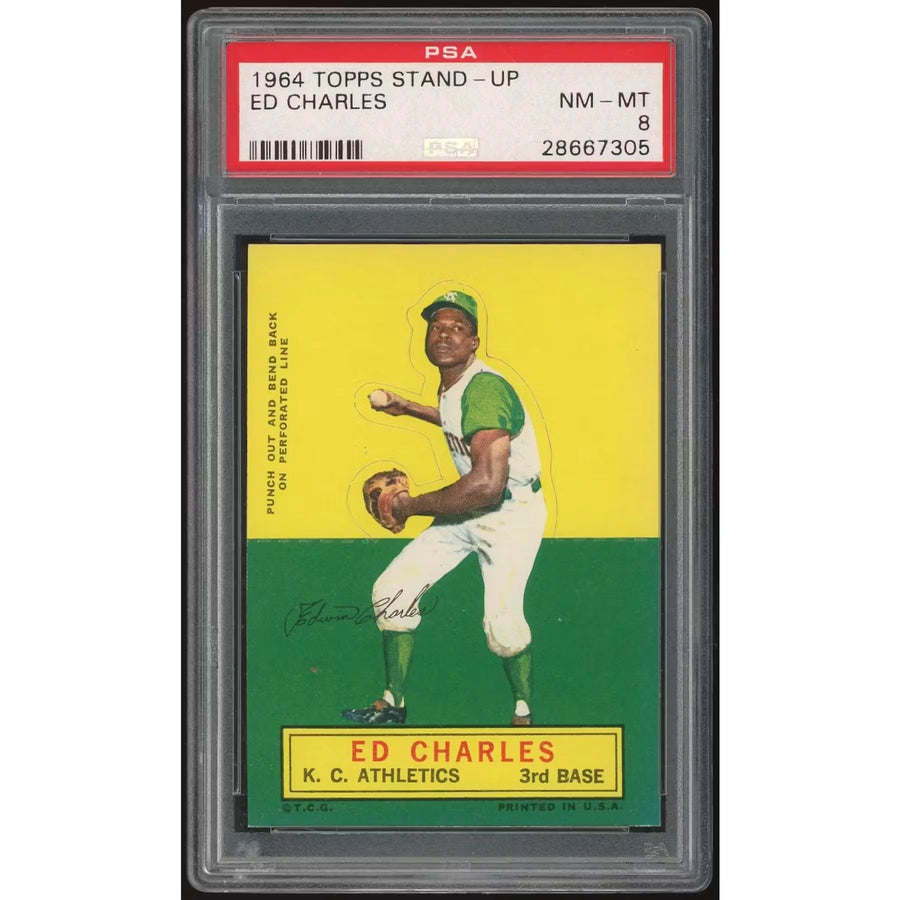1964 Topps Stand Up Ed Charles PSA 8 *7305 - D2