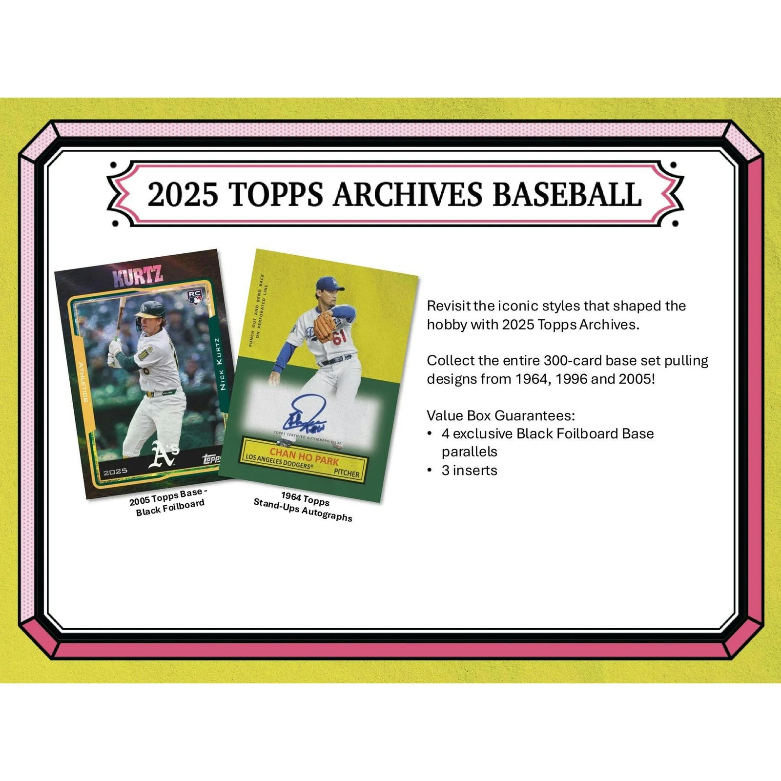 DRAFT - Just In 2025 Topps Archives Baseball Blaster 40-Box Case
