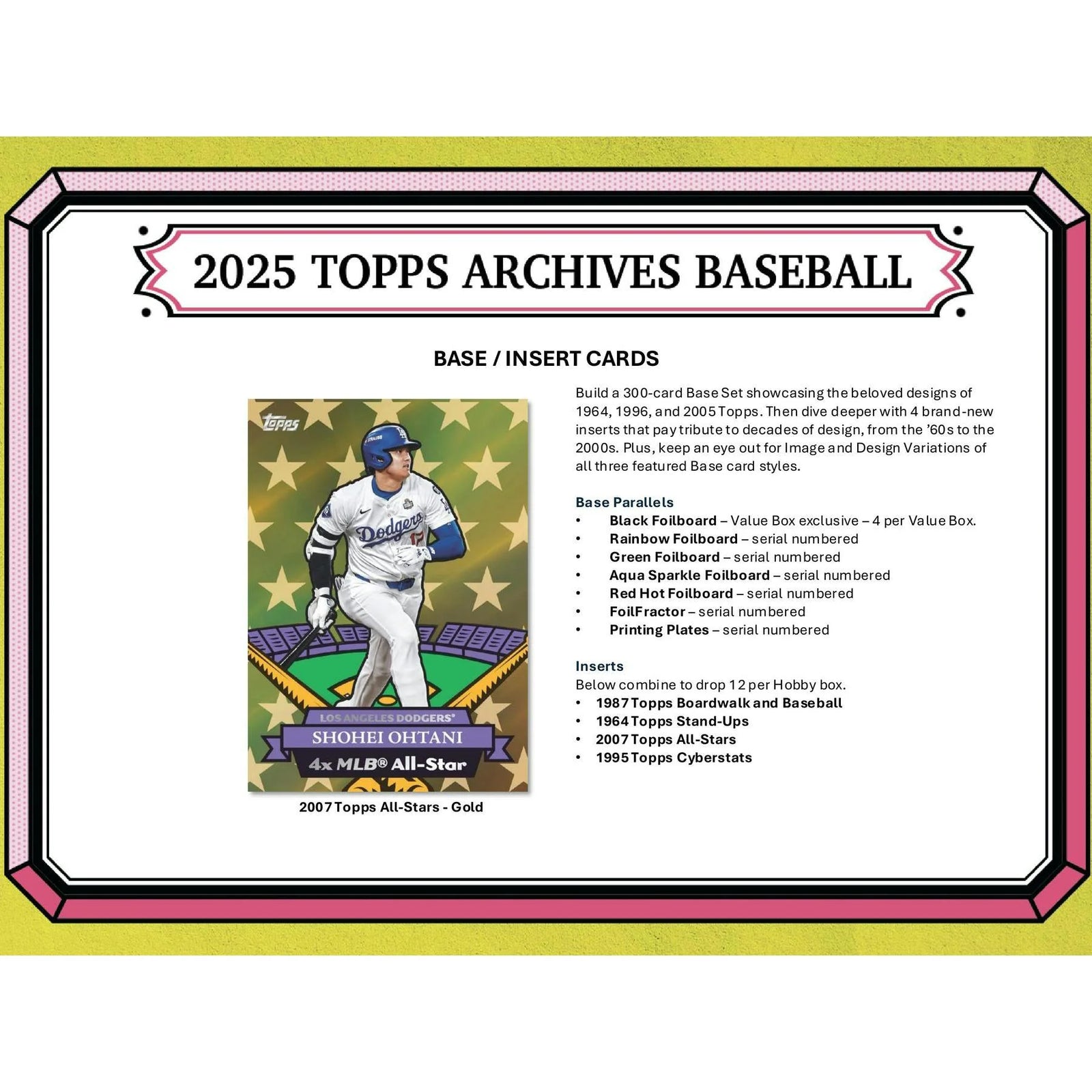 DRAFT - Just In 2025 Topps Archives Baseball Blaster 40-Box Case