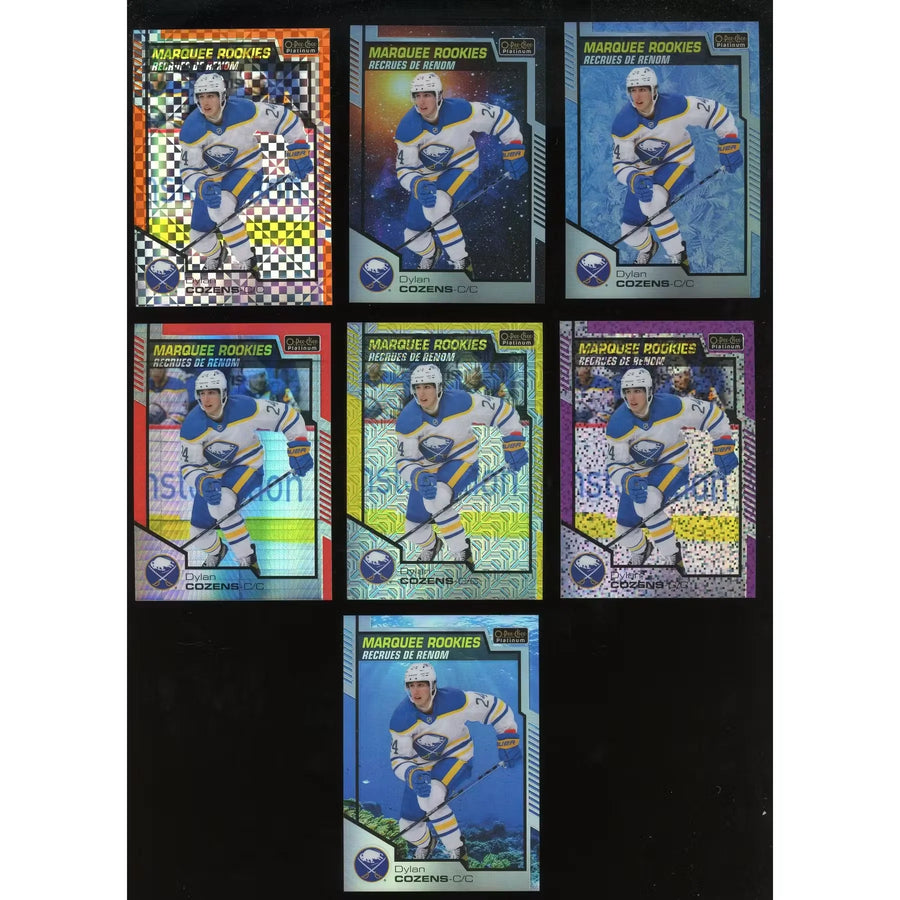 2020-21 O-Pee-Chee Platinum Dylan Cozens Marquee Rookies Rainbow Set (14 Cards)