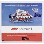 DRAFT - 2021 Topps Chrome Formula 1 Sapphire Edition Hobby Box