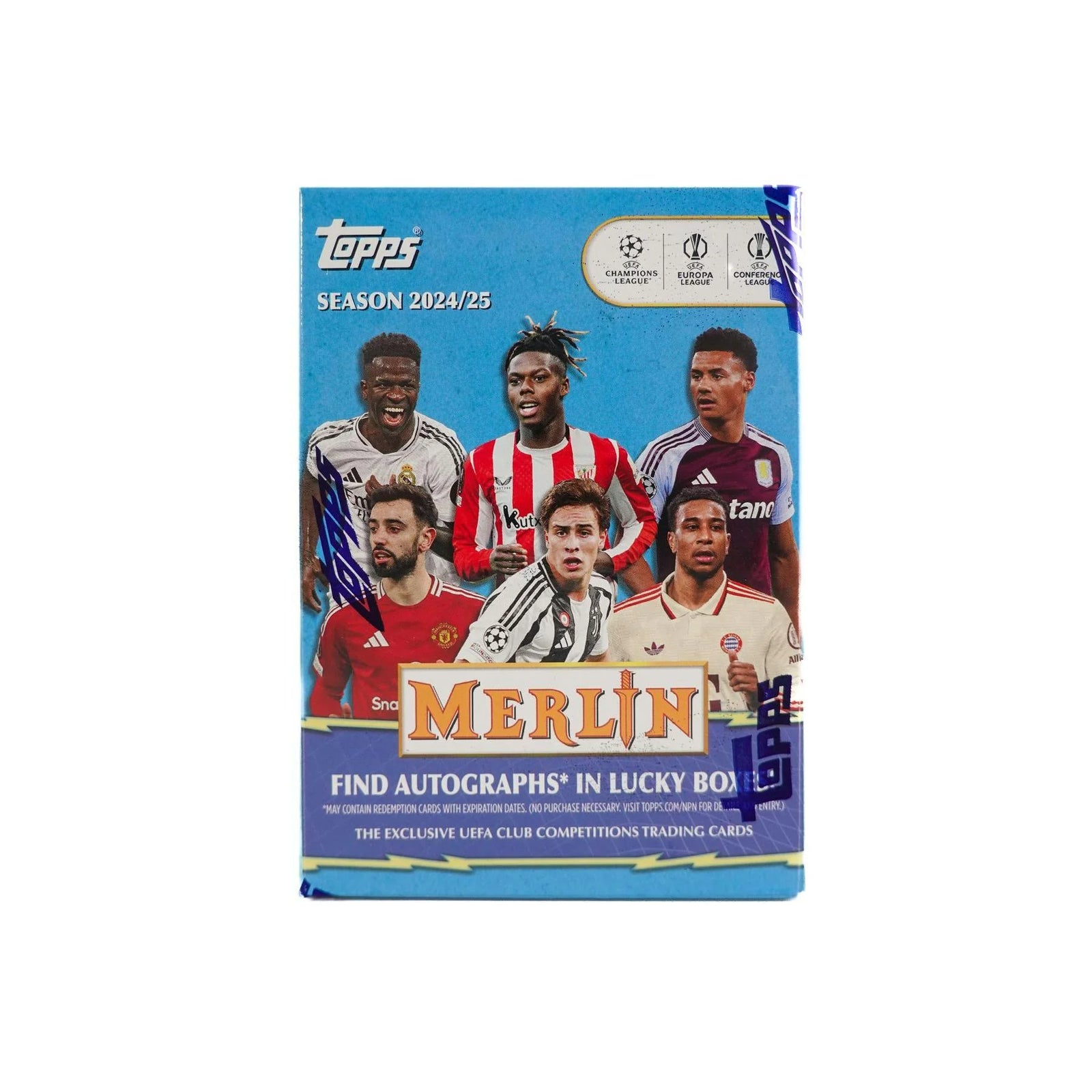 DRAFT - New 2024/25 Topps Chrome Merlin UEFA Club Competitions Soccer Blaster Box