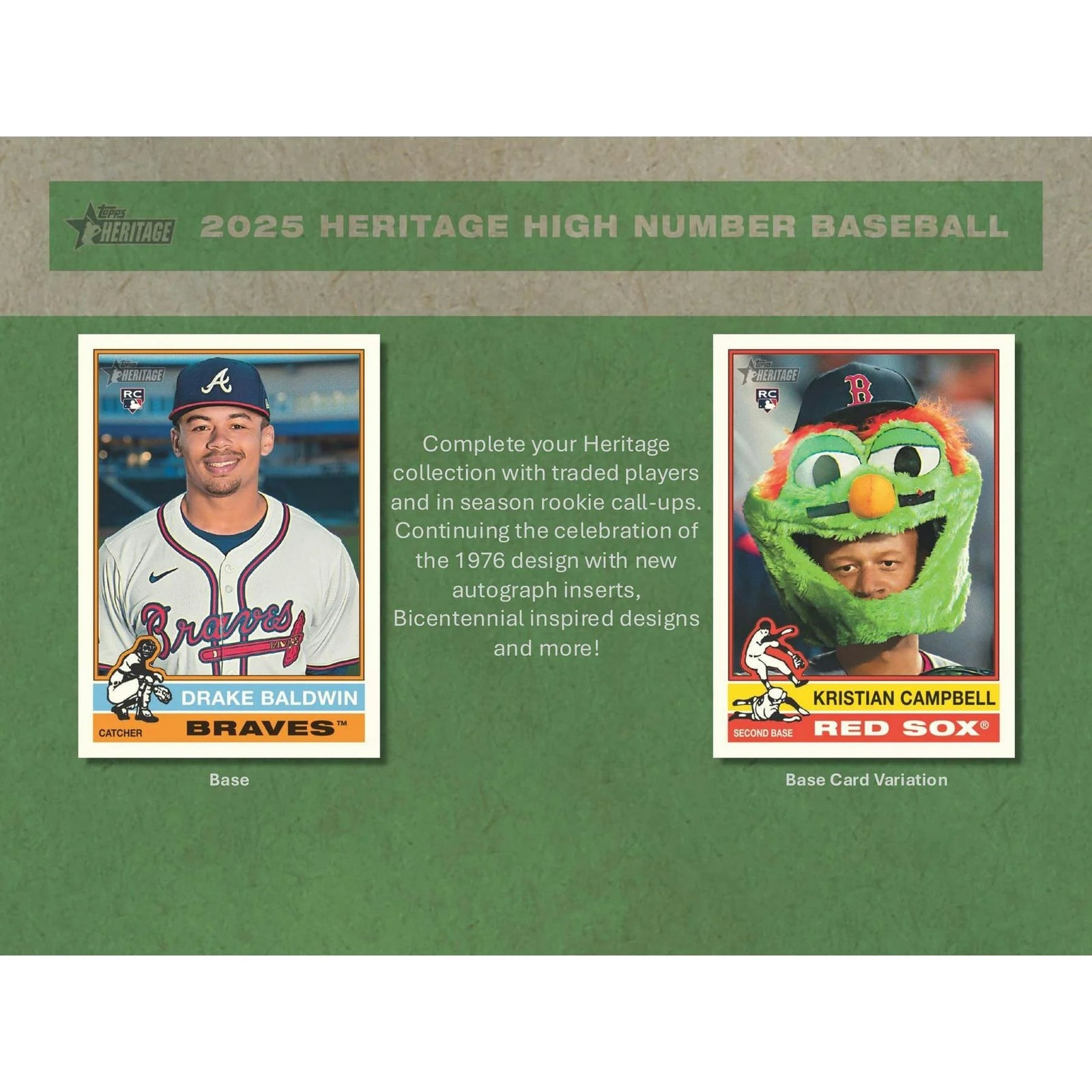 DRAFT - 2025 Topps Heritage High Number Baseball Hobby 12-Box Case $1,474.95 Add to Cart