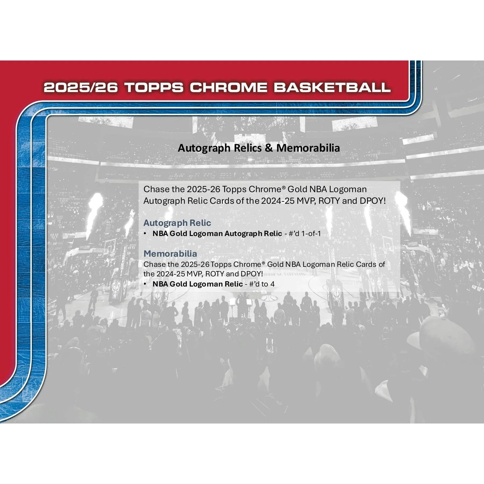 DRAFT - 2025/26 Topps Chrome Basketball Hobby Box