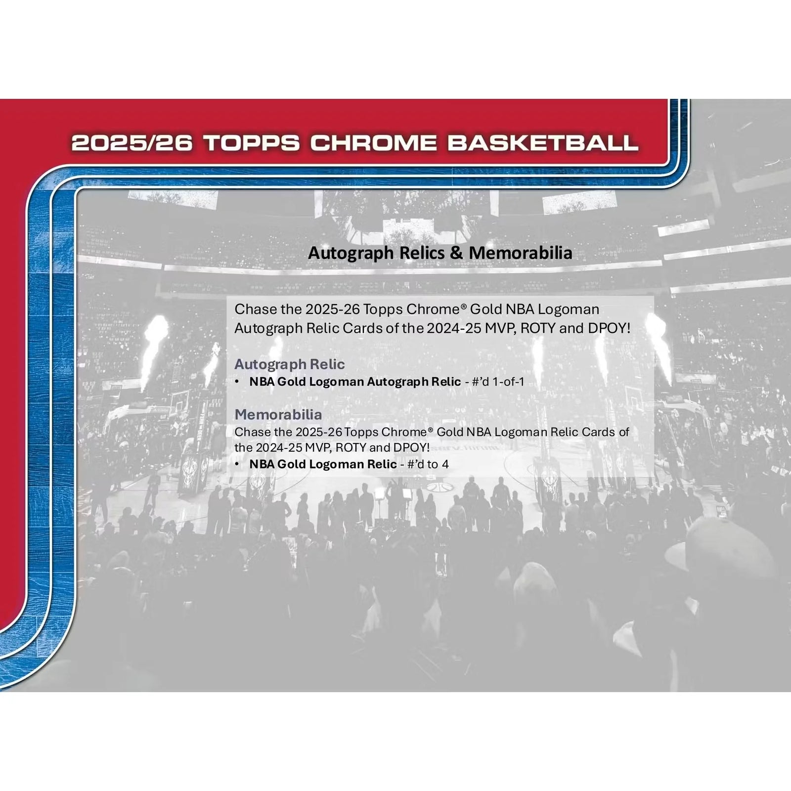 DRAFT - 2025/26 Topps Chrome Basketball Delight 6-Box Case