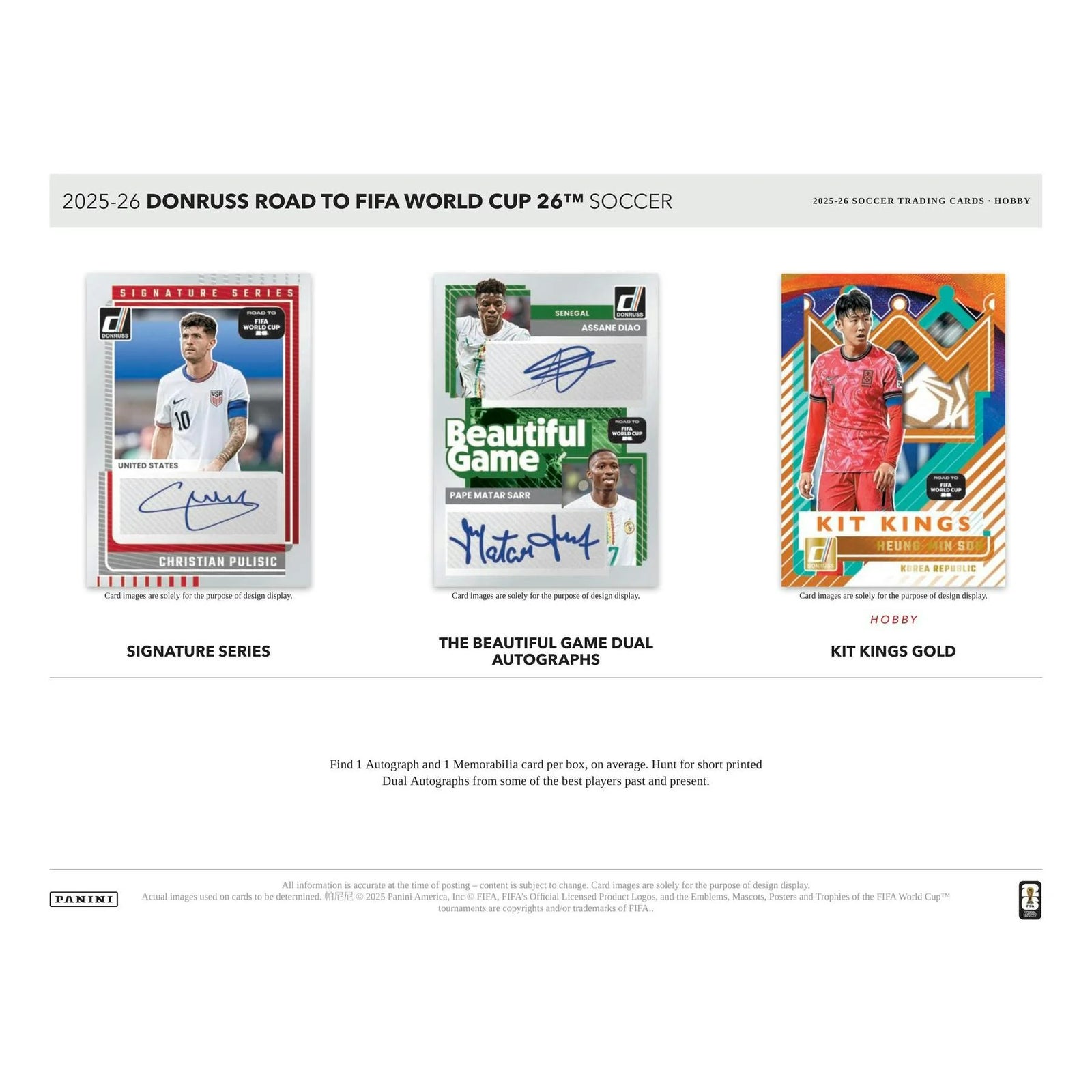 DRAFT - 2025/26 Panini Donruss Road to FIFA World Cup Soccer Hobby Box