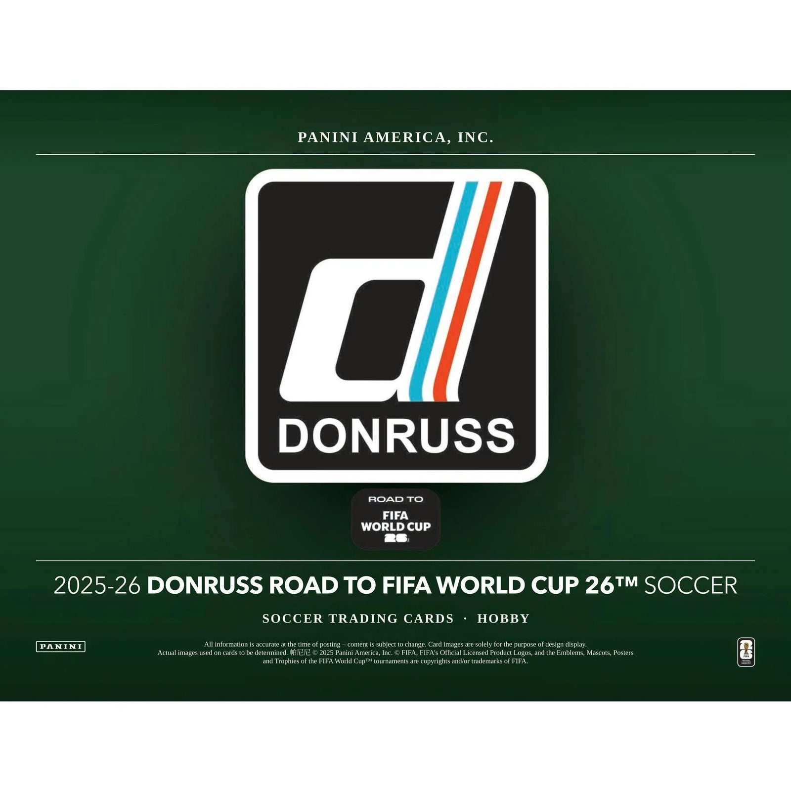 DRAFT - New 2025/26 Panini Donruss Road to FIFA World Cup Soccer Hobby 12-Box Case