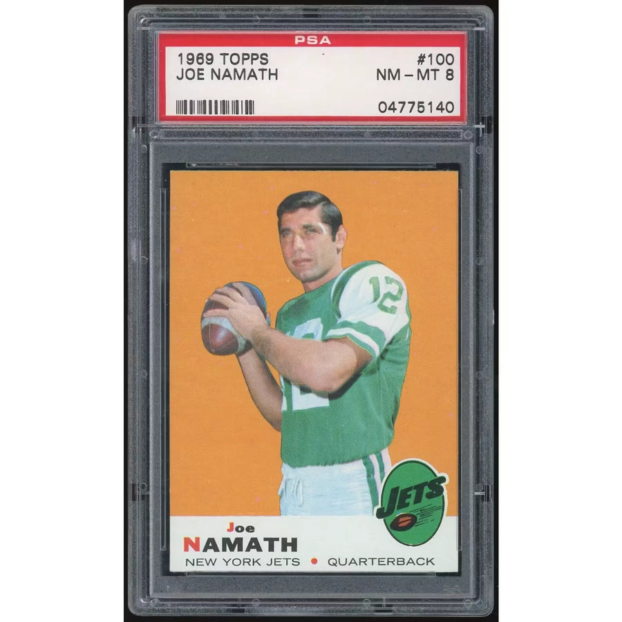 1969 Topps Joe Namath #100 Card | PSA 8