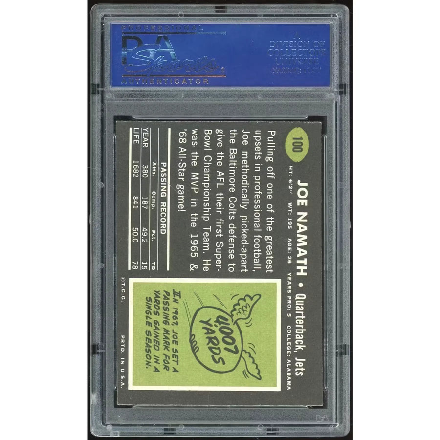Joe Namath 1969 Topps #100 Card | PSA 6.5