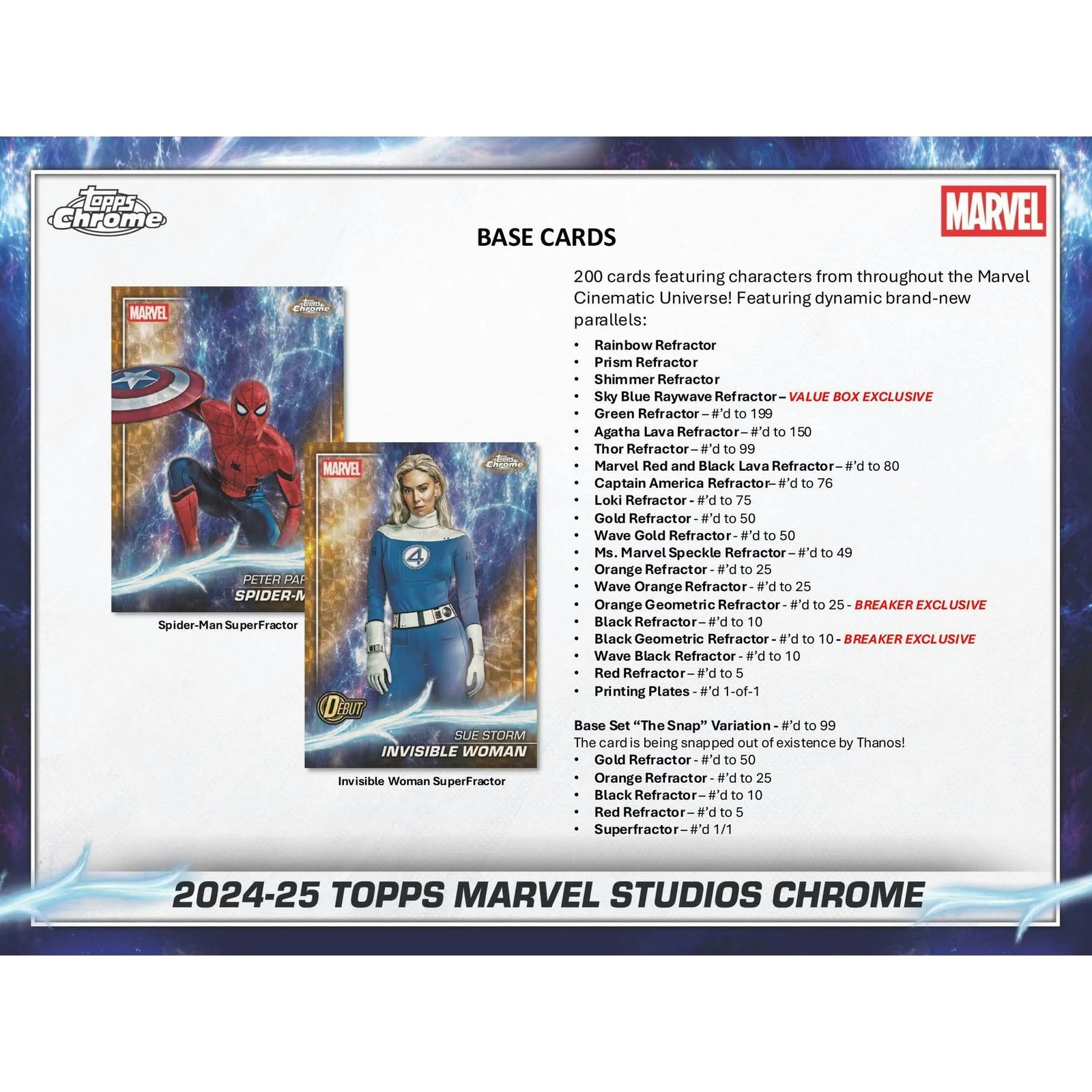 DRAFT - 2025 Topps Marvel Studios Chrome Delight Box | Sealed