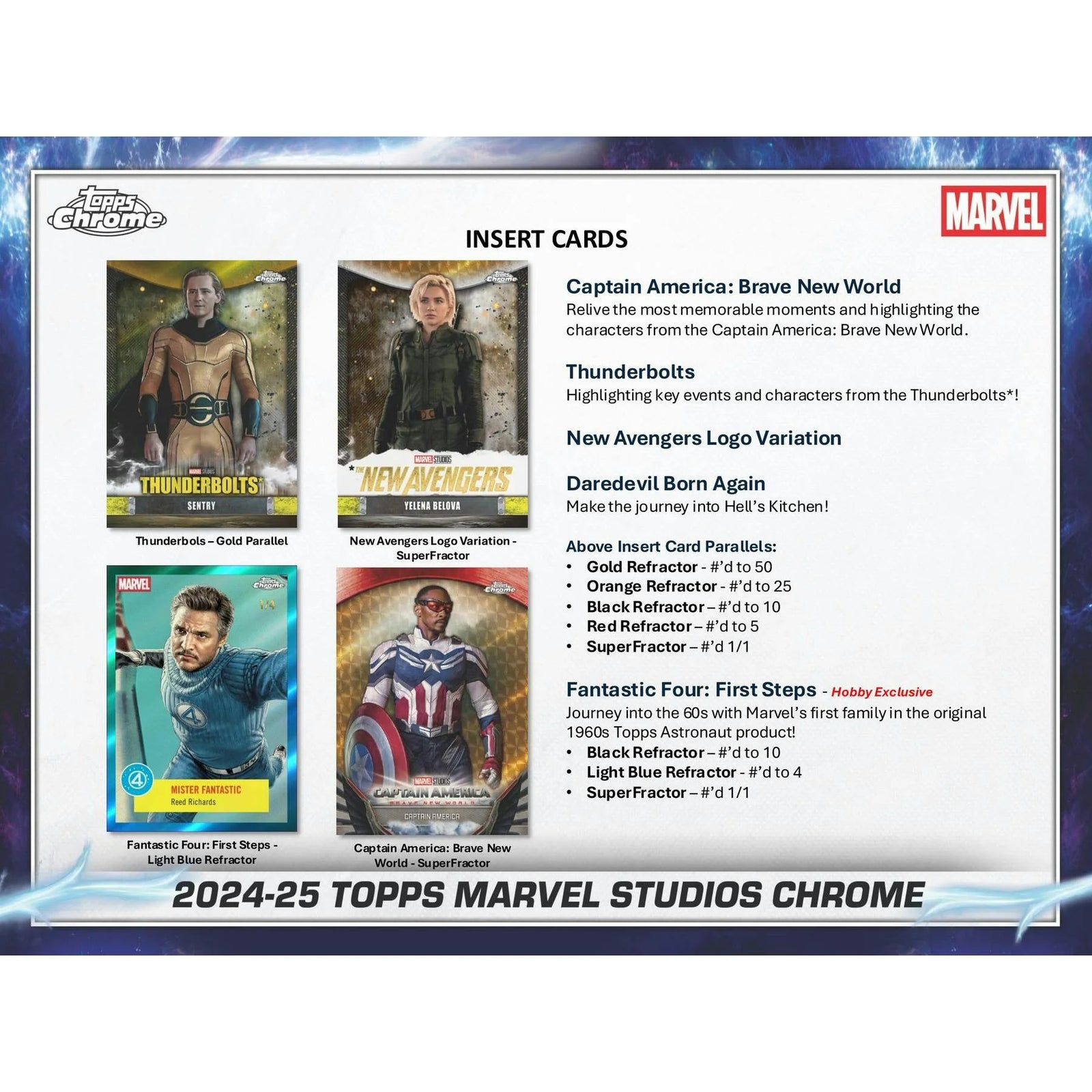 DRAFT - 2025 Topps Marvel Studios Chrome Delight Box | Sealed