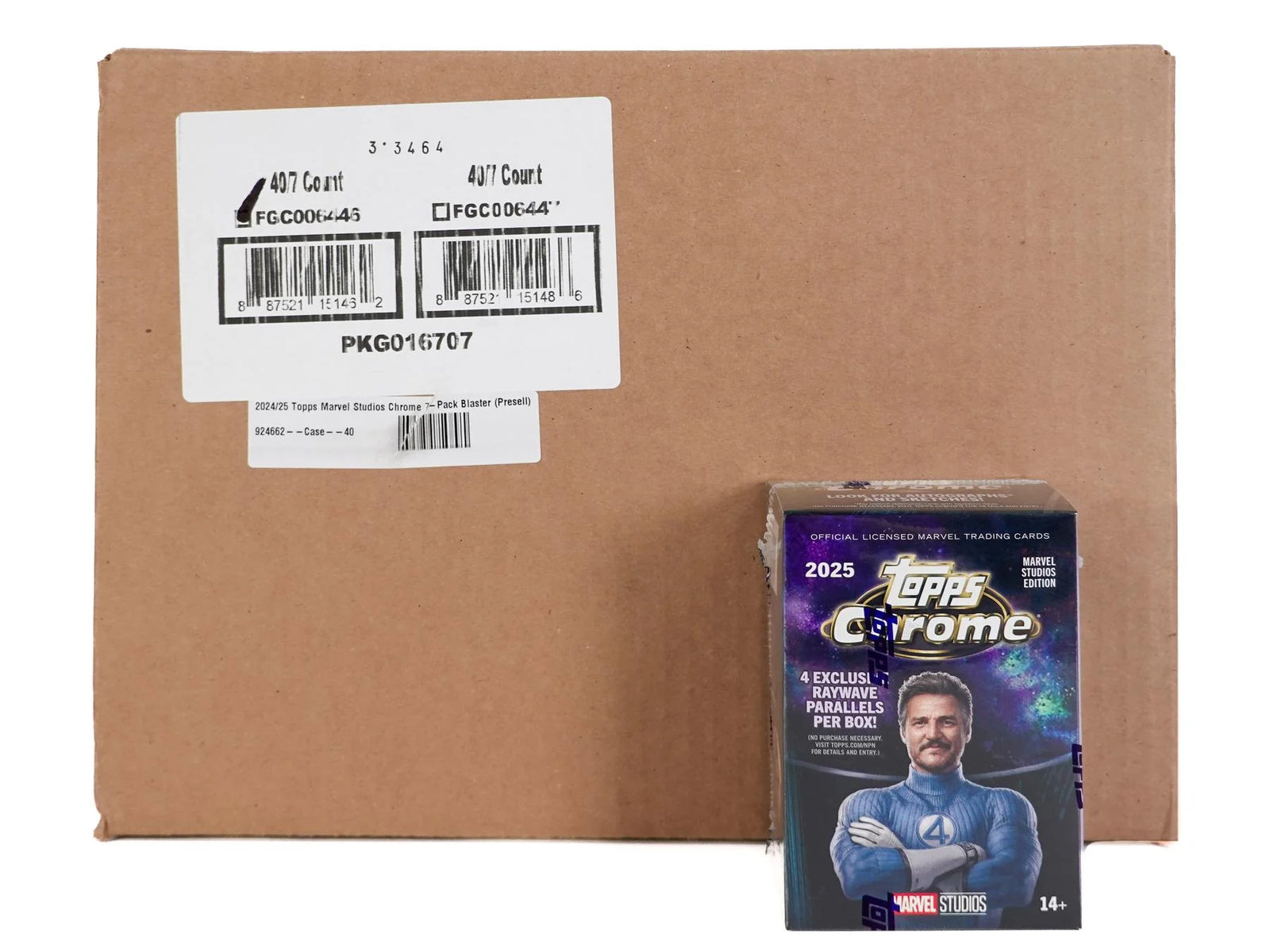 DRAFT - 2025 Topps Marvel Studios Chrome Blaster 40-Box Case | dacardworld:BVC30IYGN0