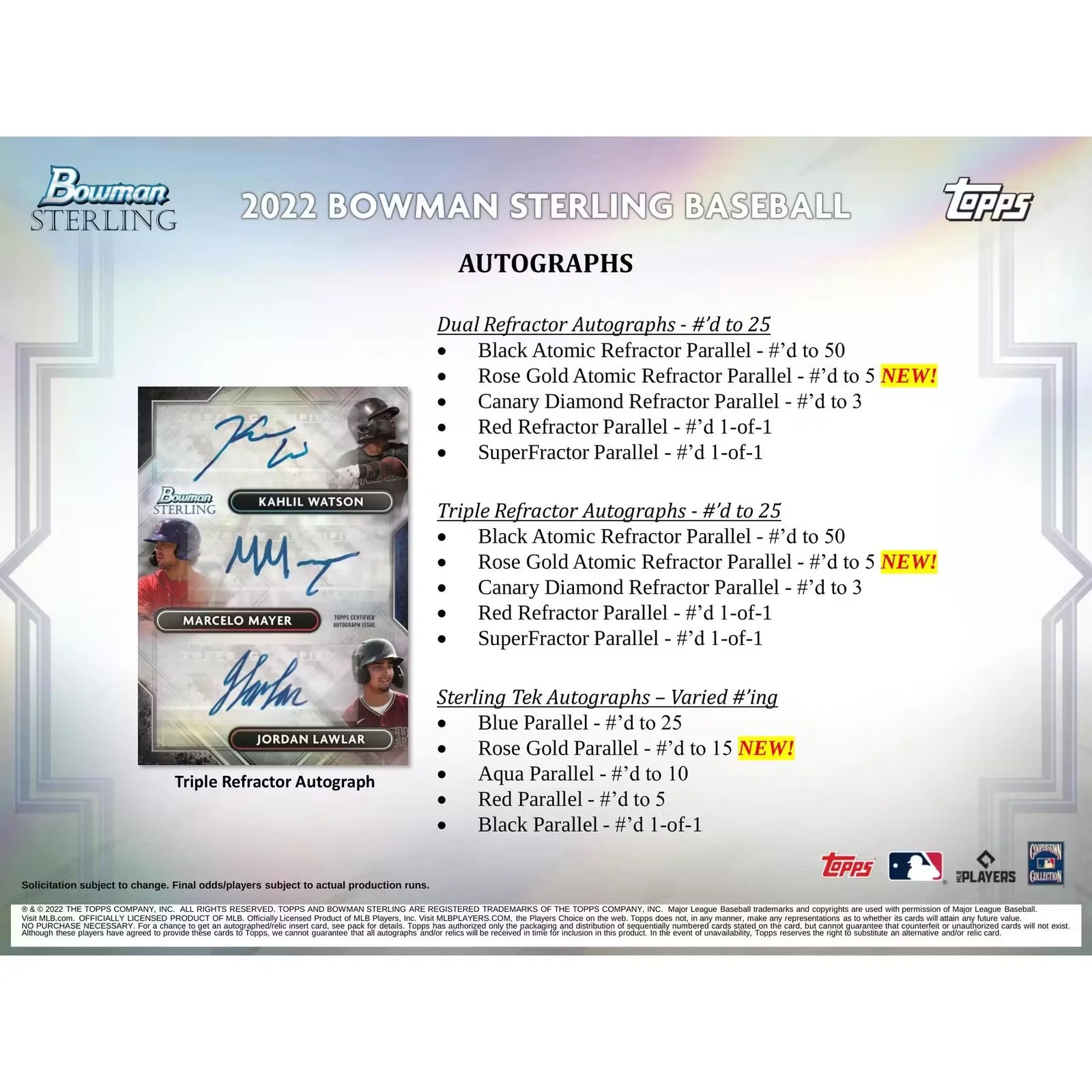 2022 Bowman Sterling Baseball Hobby 12 Box Case