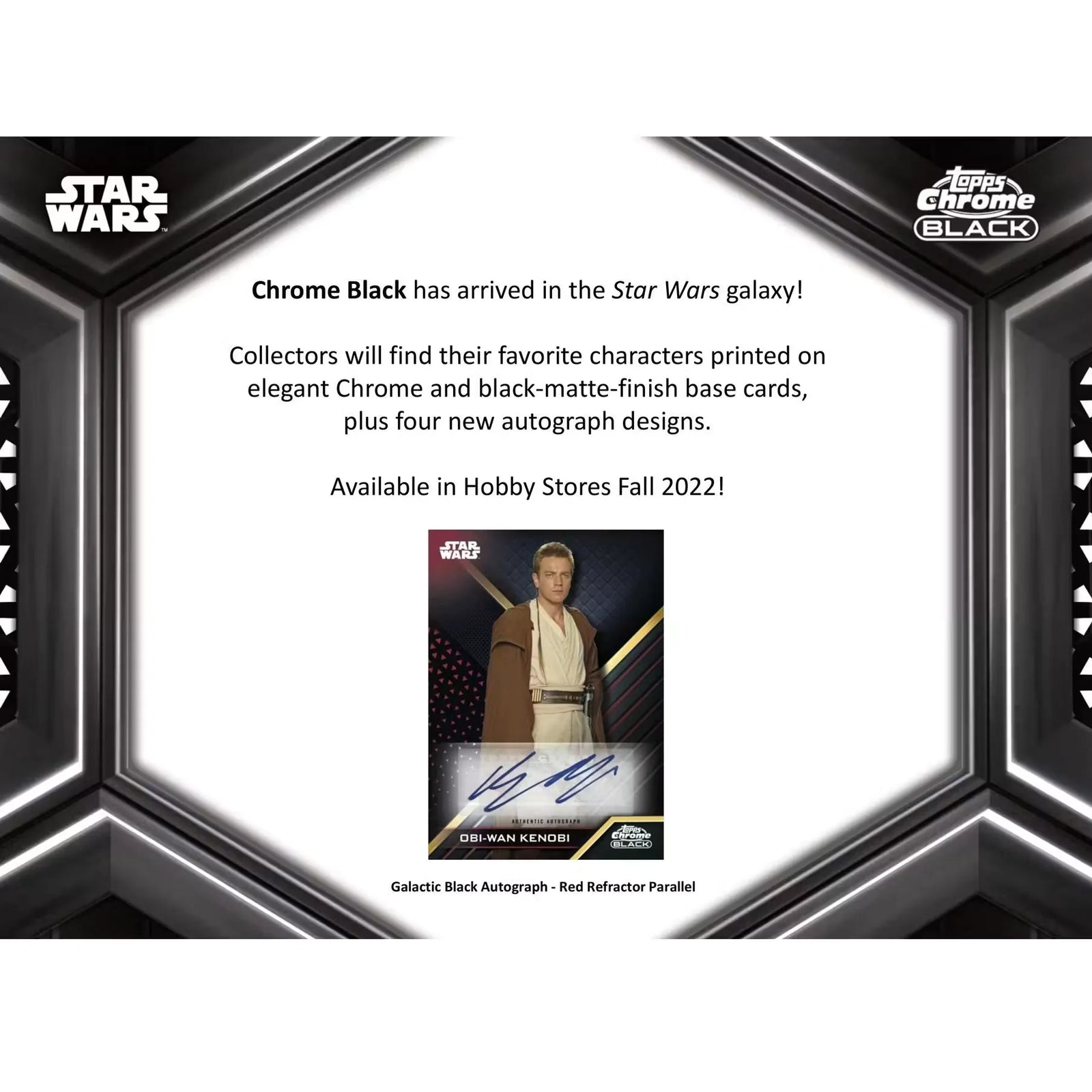 2022 Topps Star Wars Chrome Black Hobby 12-Box Case (Ships Sealed Only)