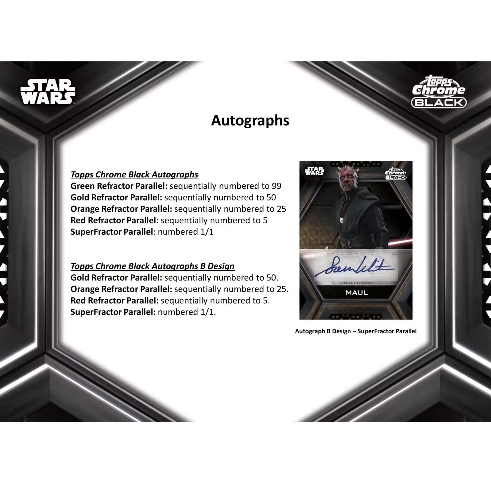2022 Topps Star Wars Chrome Black Hobby 12-Box Case (Ships Sealed Only)