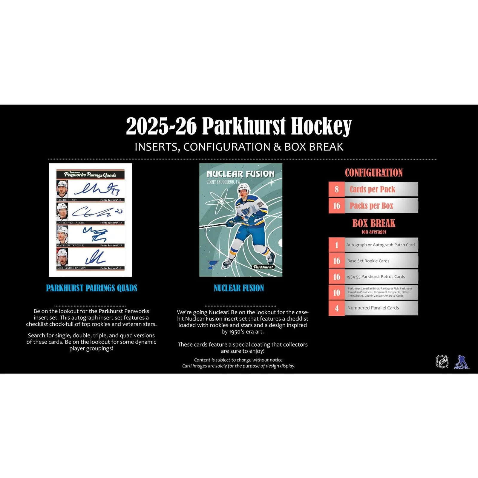 DRAFT - Presell 2025/26 Upper Deck Parkhurst Hockey Hobby 12-Box Case (Presell) Releases Jul. 1st, 2026