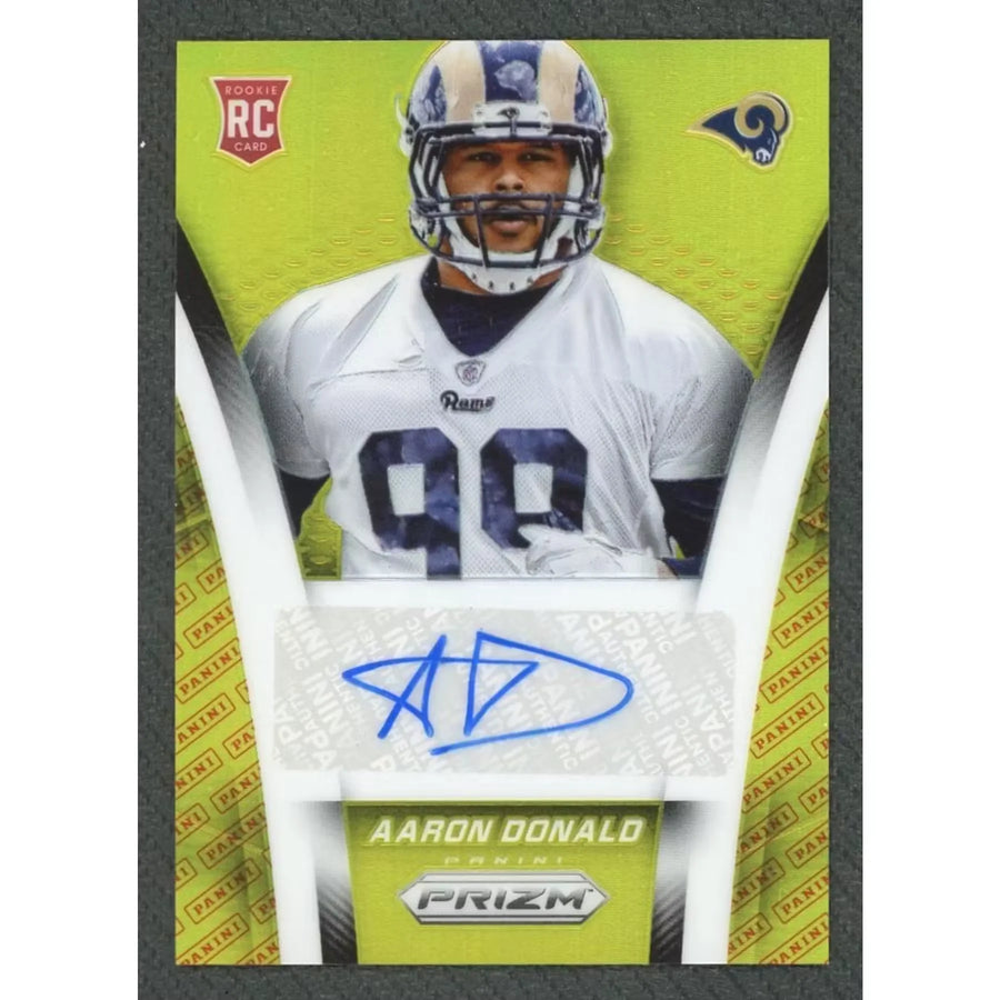 Aaron Donald 2014 Prizm Rookie Auto Gold/50 | Surface Scratch