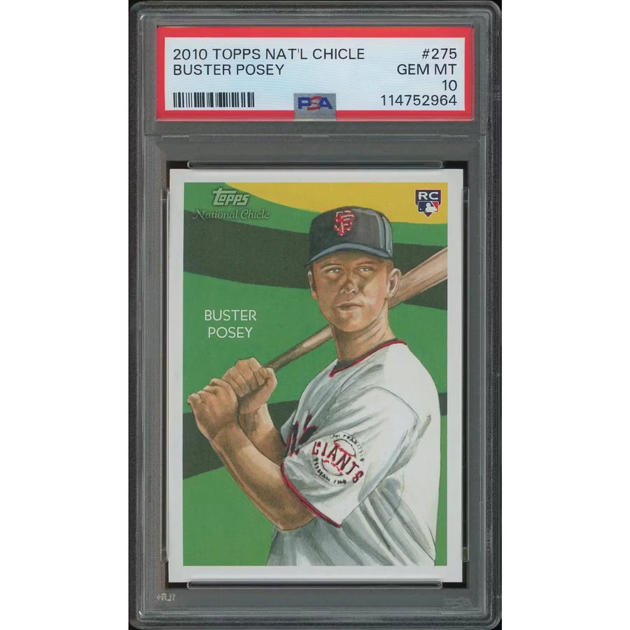 Buster Posey 2010 Topps National Chicle Rookie Card #275 | PSA 10 Gem Mint