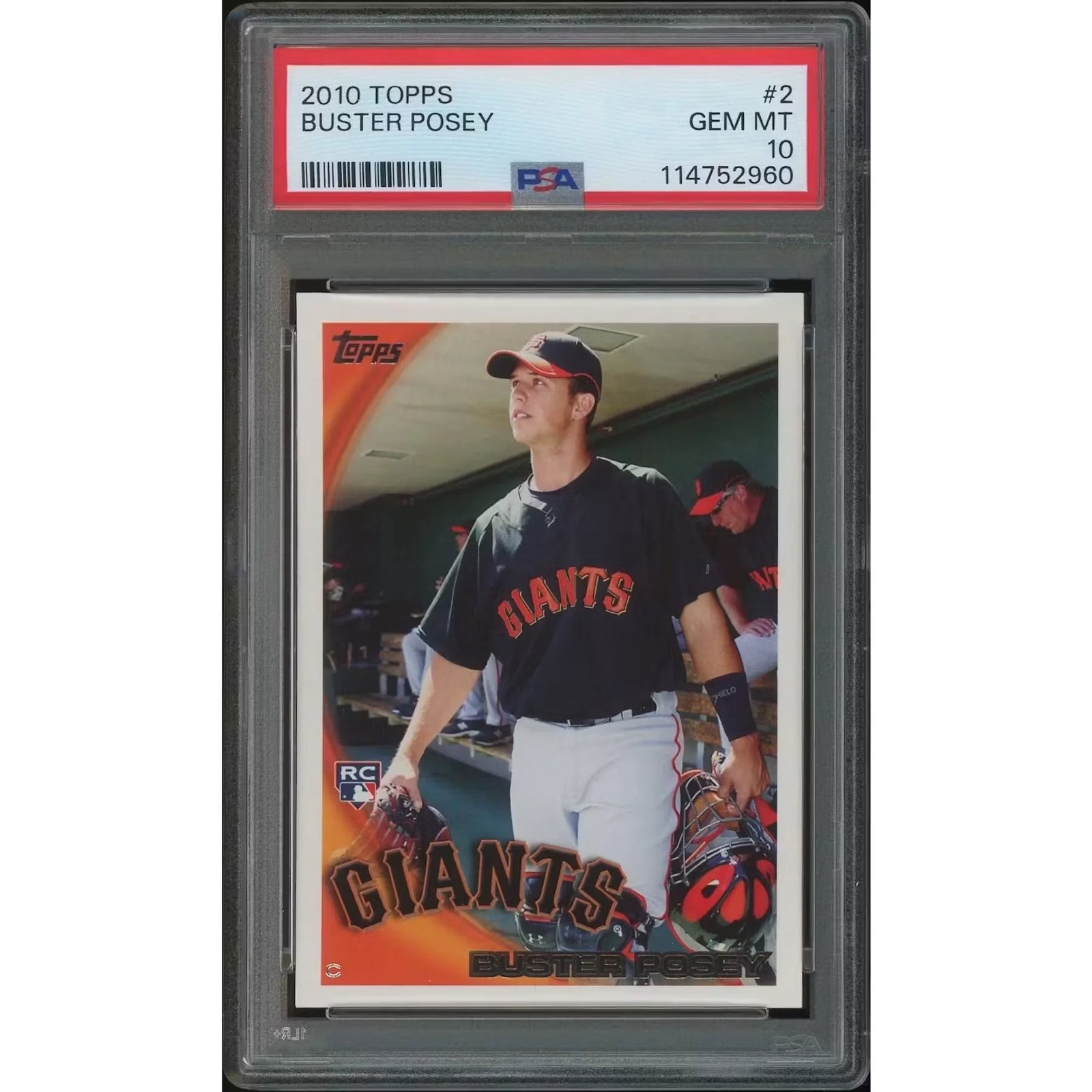 Buster Posey 2010 Topps Baseball #2 Rookie Card | PSA 10 Gem Mint