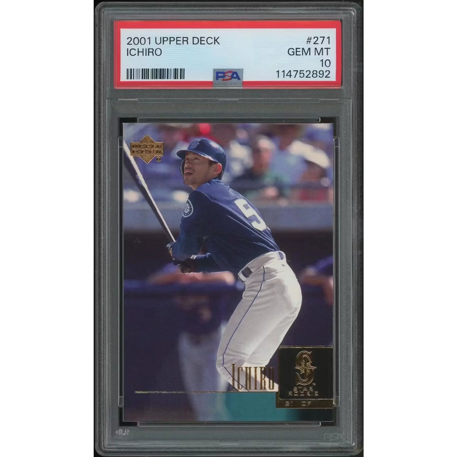 Ichiro Suzuki 2001 Upper Deck Baseball #271 Rookie Card | PSA 10 Gem Mint