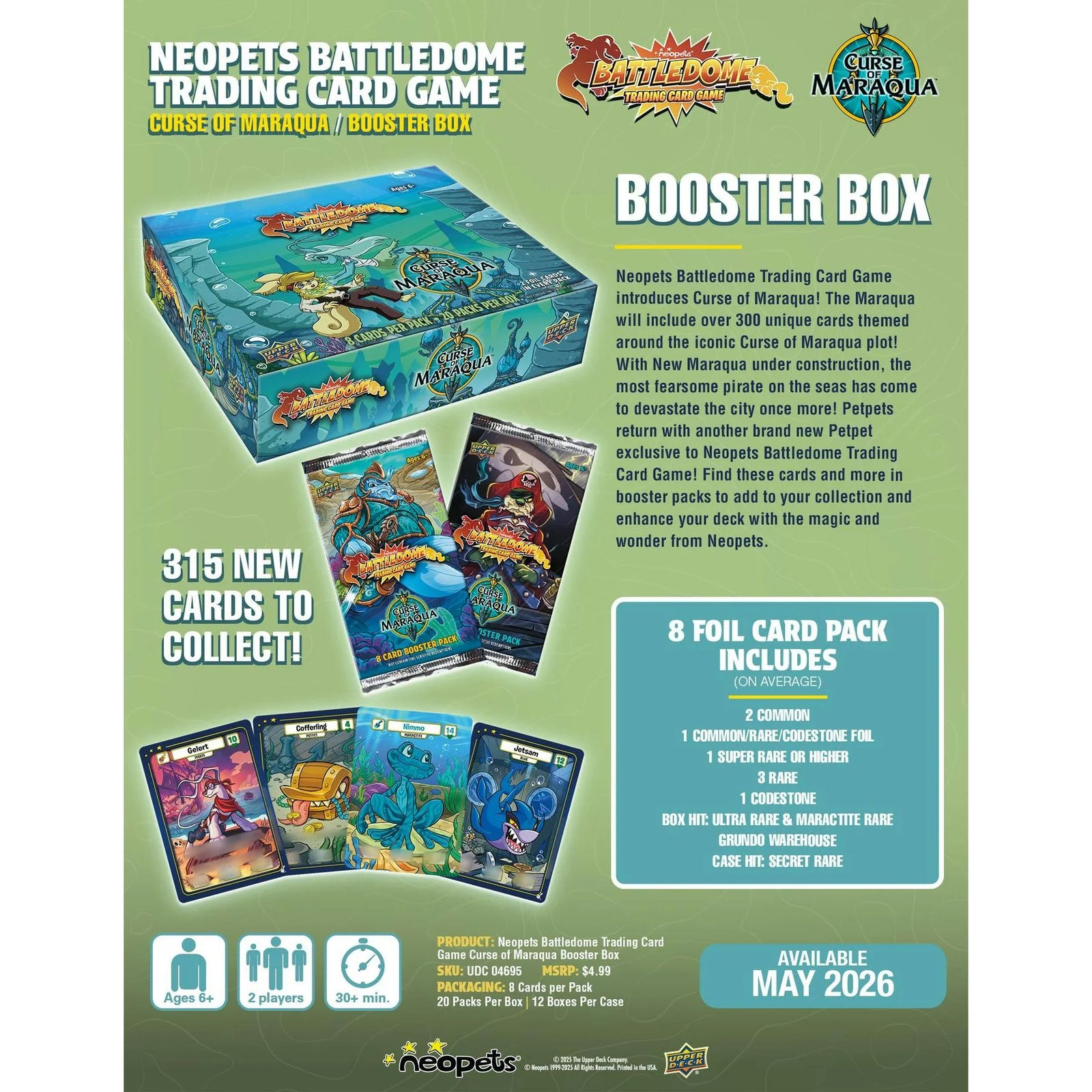 DRAFT - Neopets Battledome TCG Curse of Maraqua Booster 12-Box Case | Presell