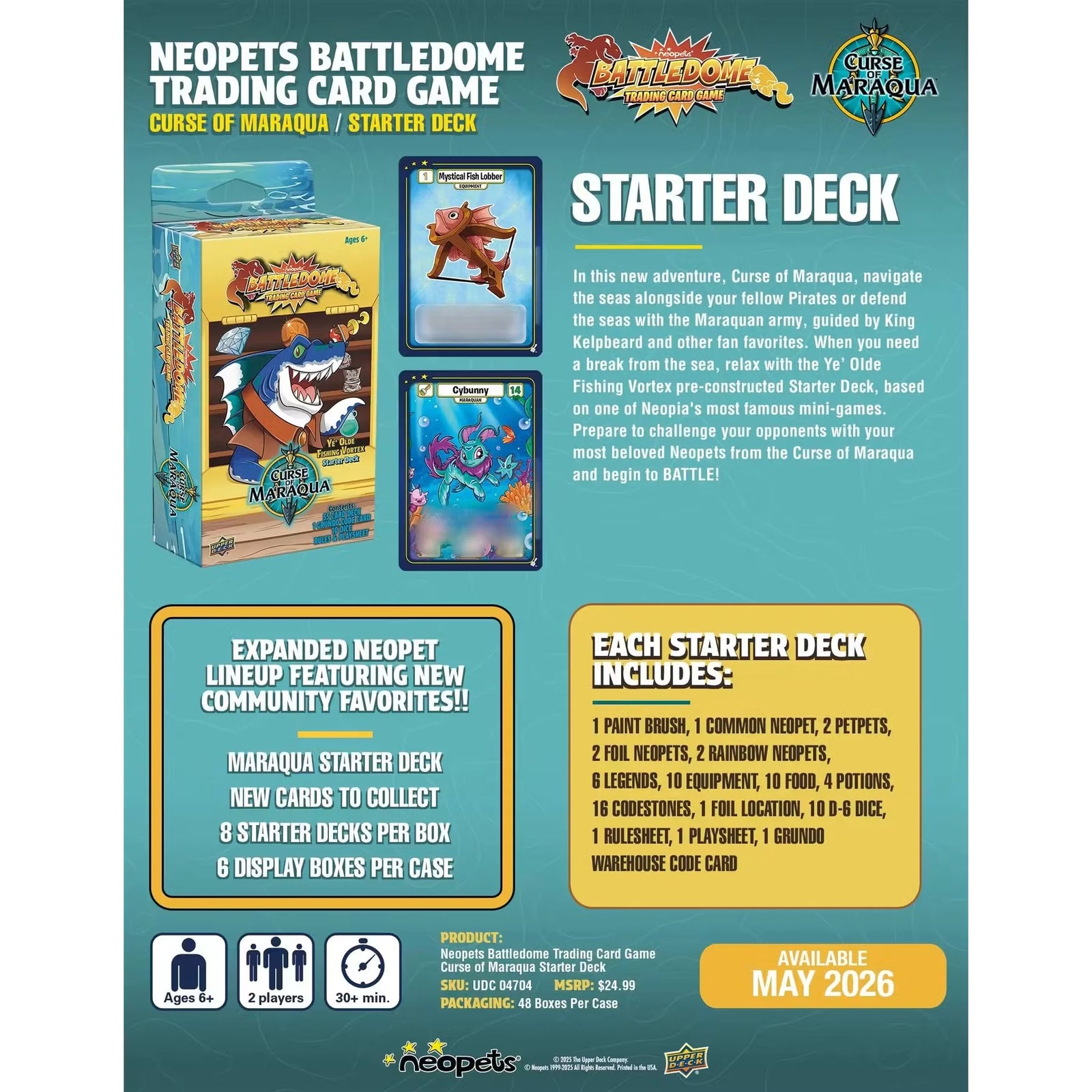 Neopets Battledome TCG: Curse of Maraqua Starter 8-Deck Box