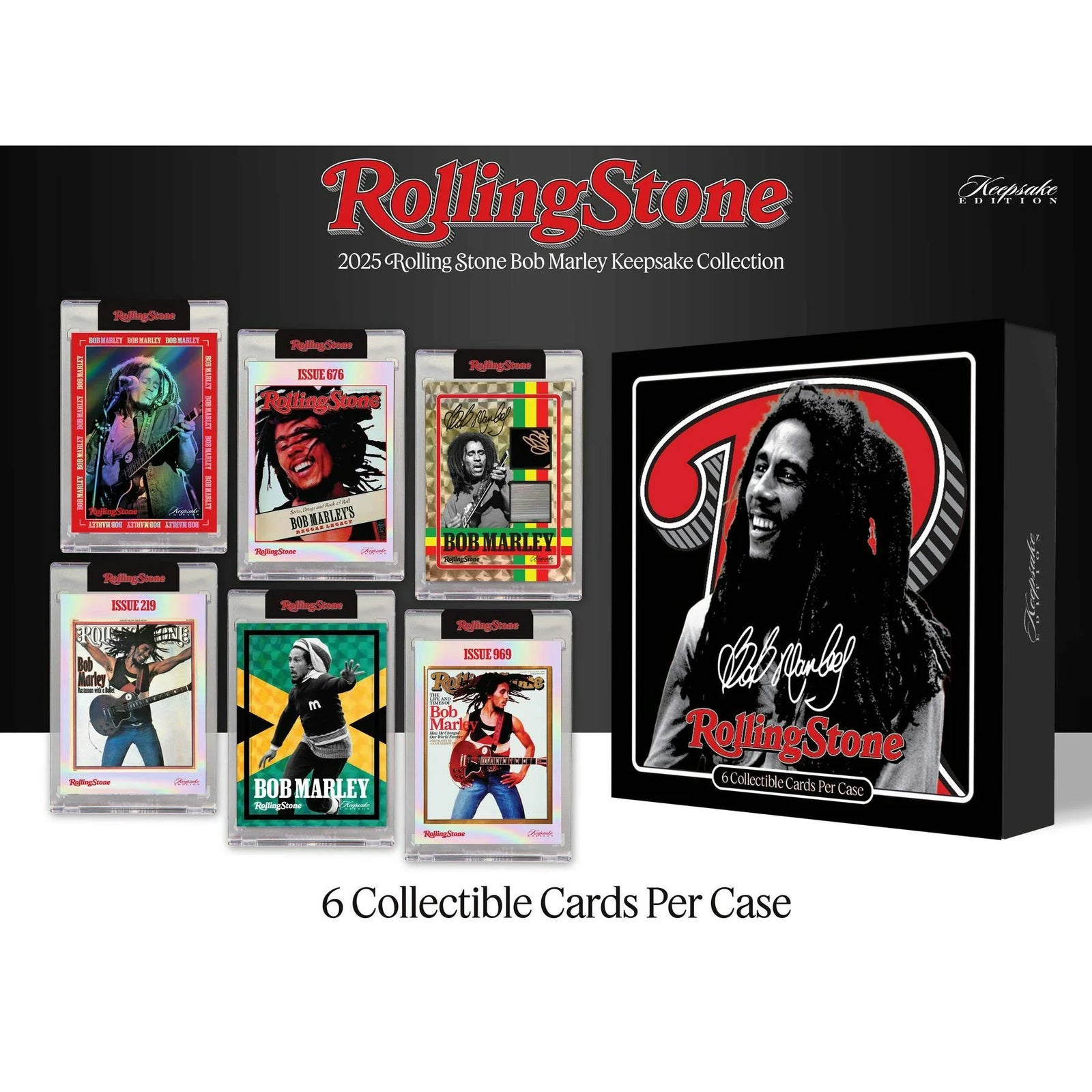 DRAFT - Bob Marley Keepsake Trading Cards | 2025 Rolling Stone Premiere Collection 6-Box Case