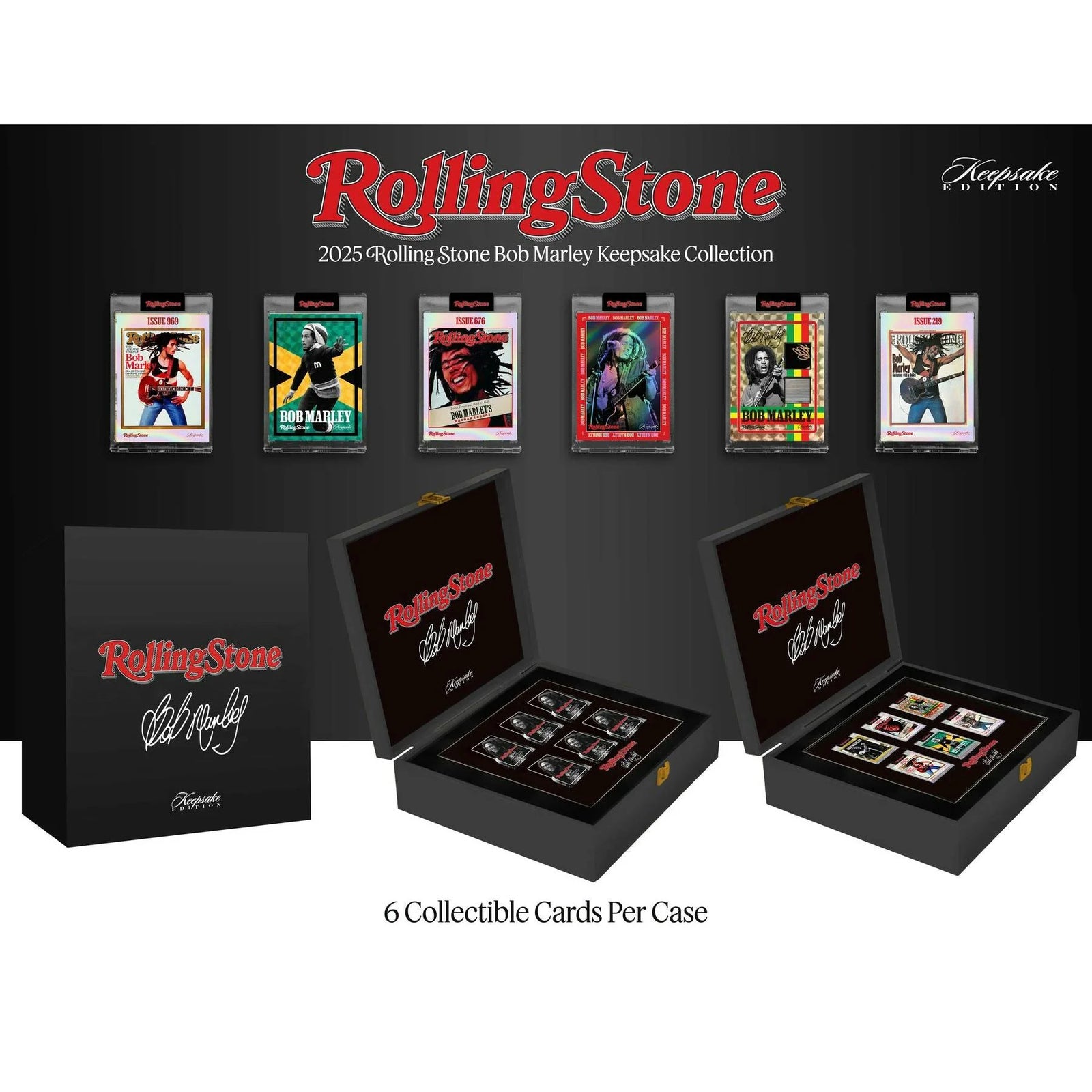 DRAFT - Bob Marley Keepsake Trading Cards | 2025 Rolling Stone Premiere Collection 6-Box Case