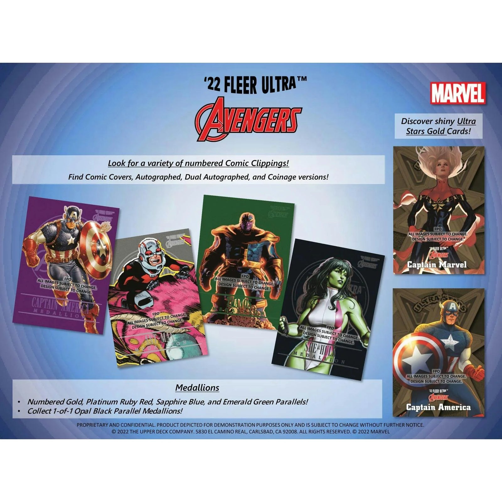 DRAFT - 2022 Upper Deck Marvel Fleer Ultra Avengers Hobby Box